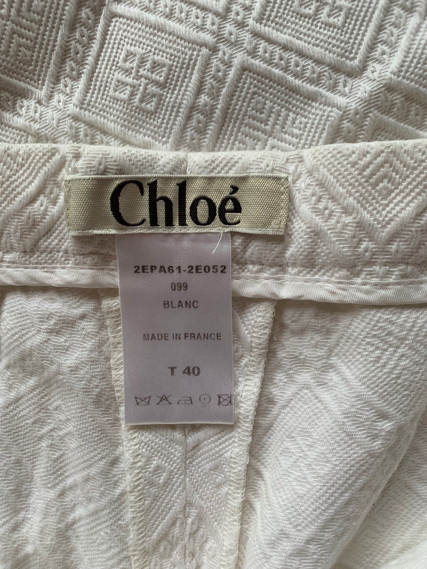 Vintage Chloe S/S 2002 White Trousers