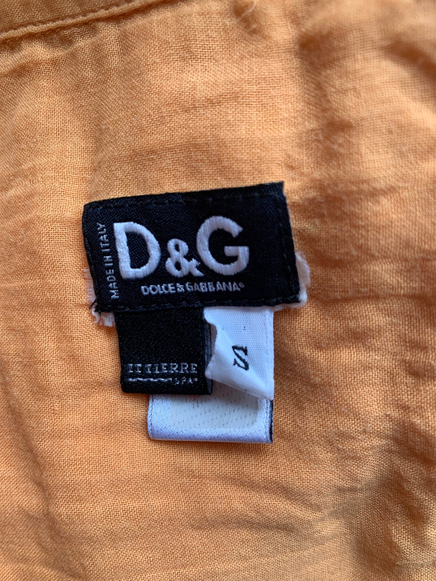 Vintage D&G Orange Cotton Shirt