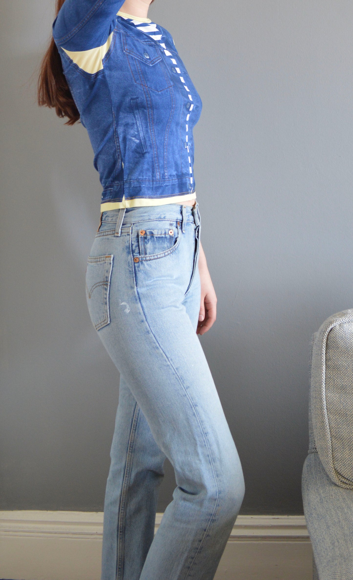 Jean Paul Gaultier Denim Trompe L'œil Shirt, SS97