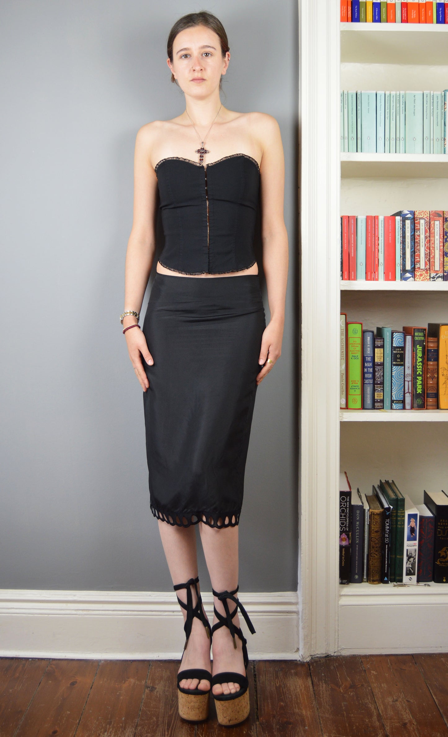 Vintage Marni Black Silk Skirt
