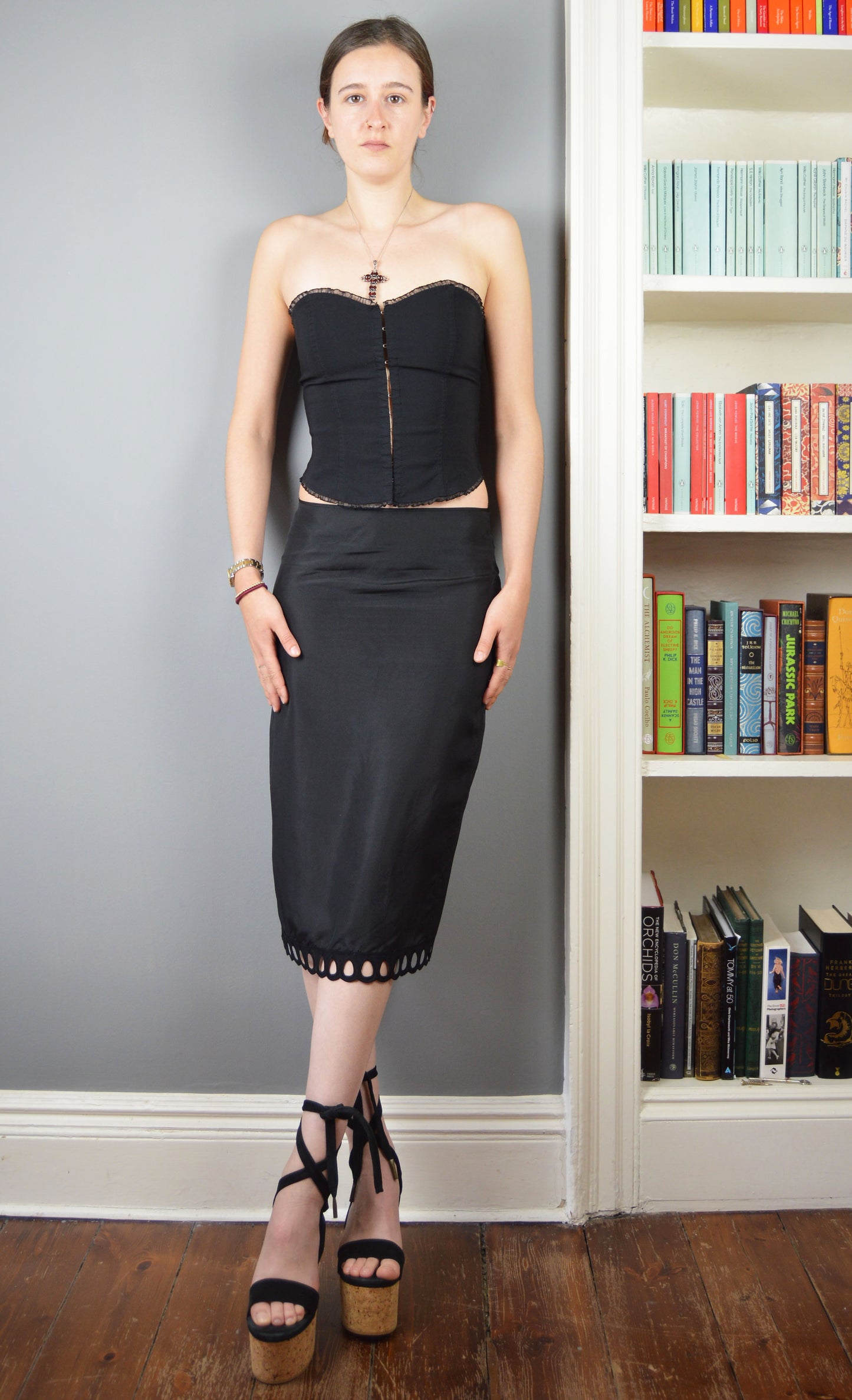 Vintage Marni Black Silk Skirt