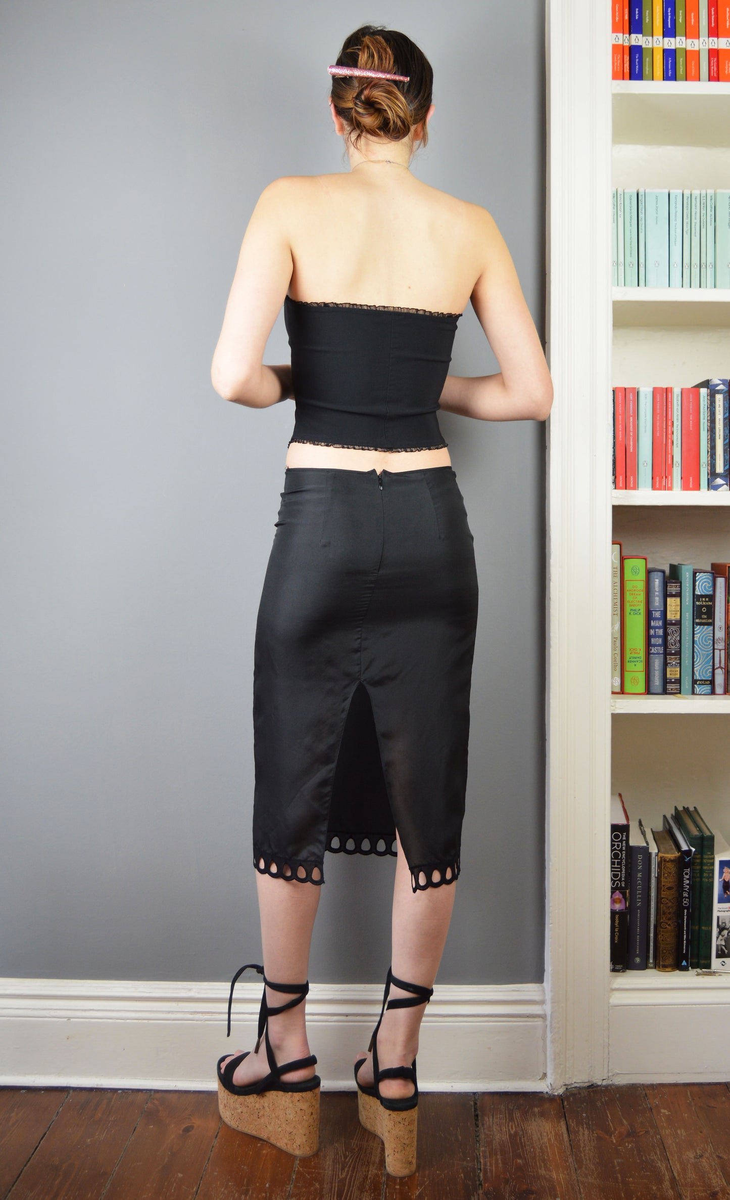 Vintage Marni Black Silk Skirt