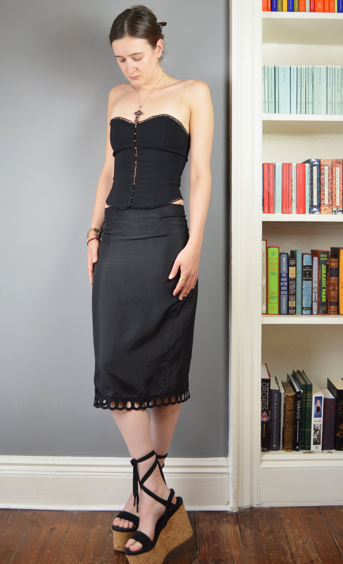 Vintage Marni Black Silk Skirt