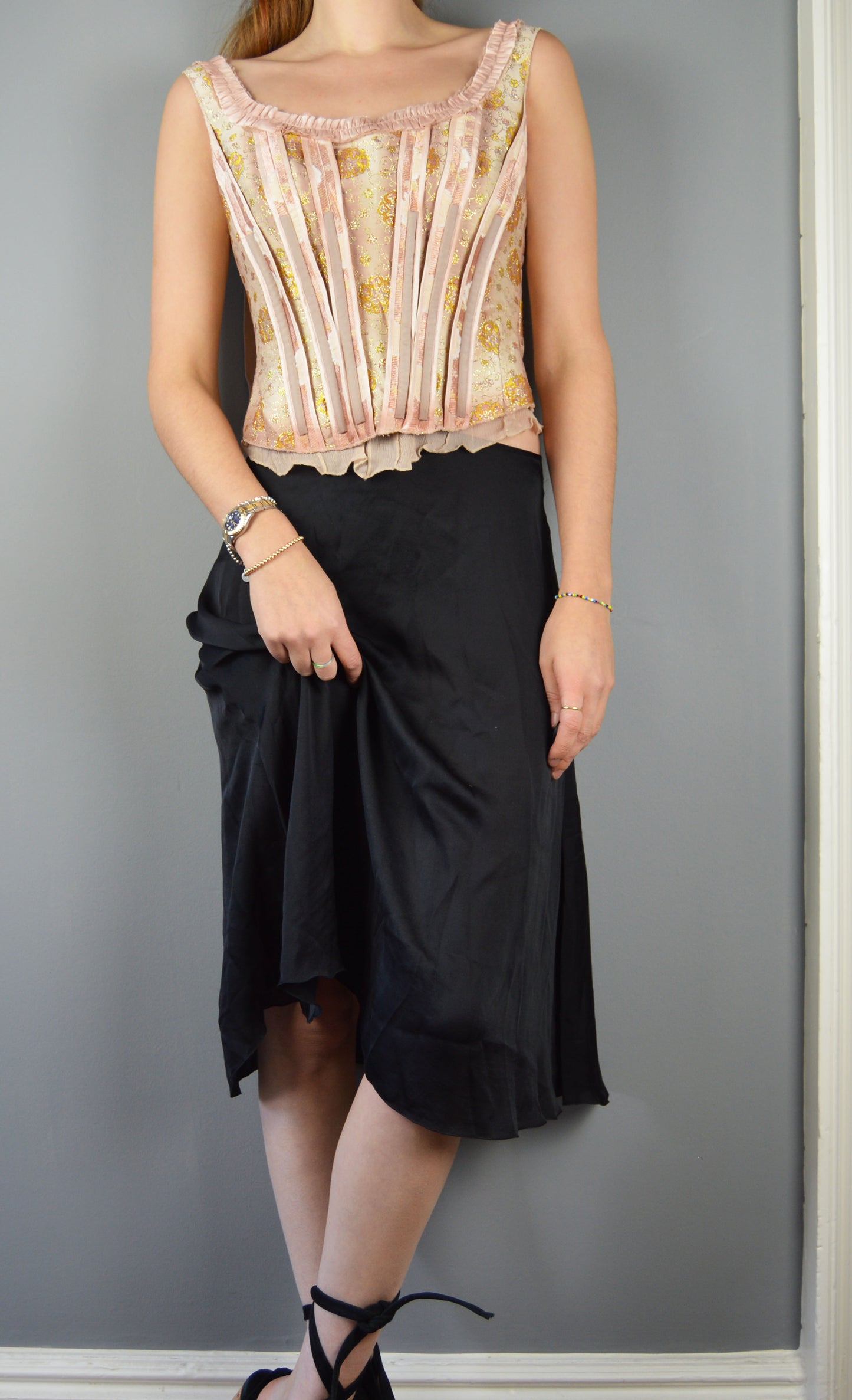Prada Pink and Gold Corset
