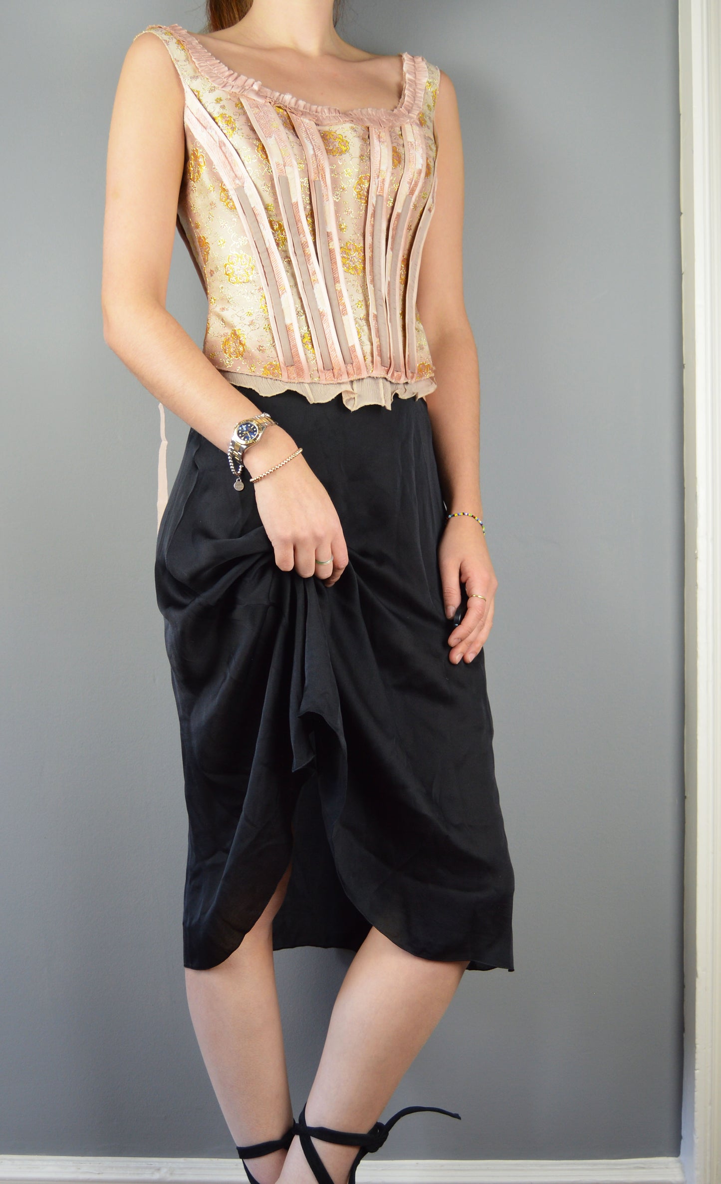 Prada Pink and Gold Corset
