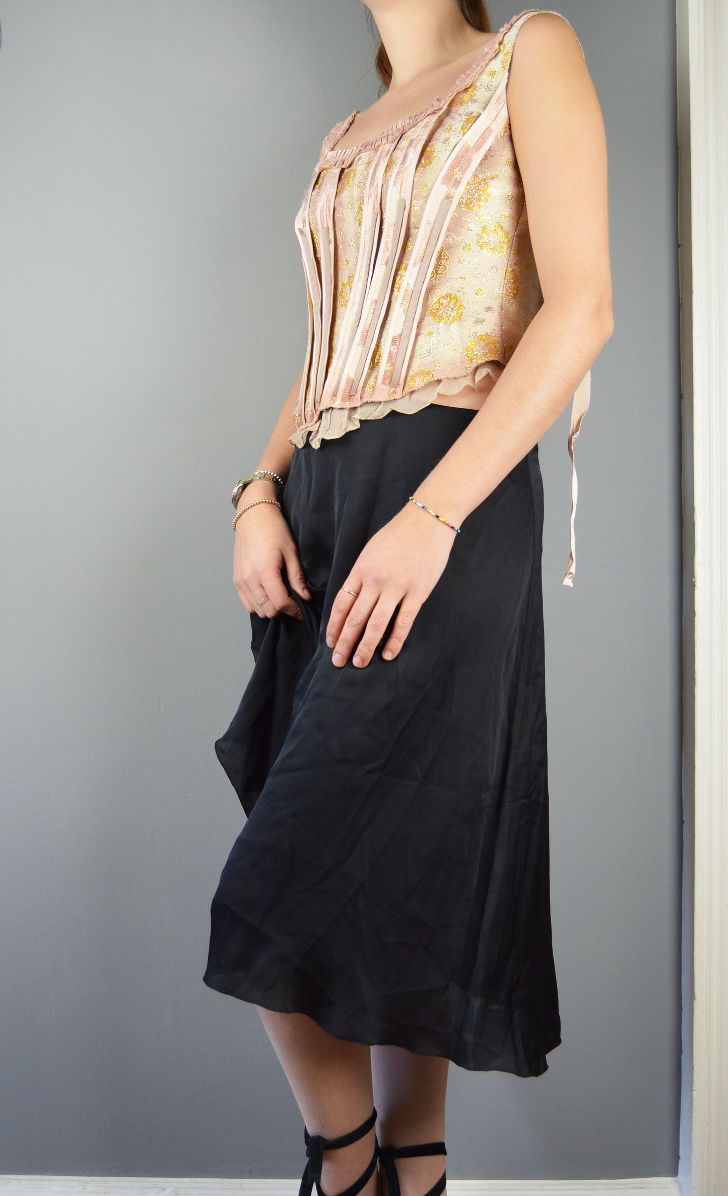 Prada Pink and Gold Corset