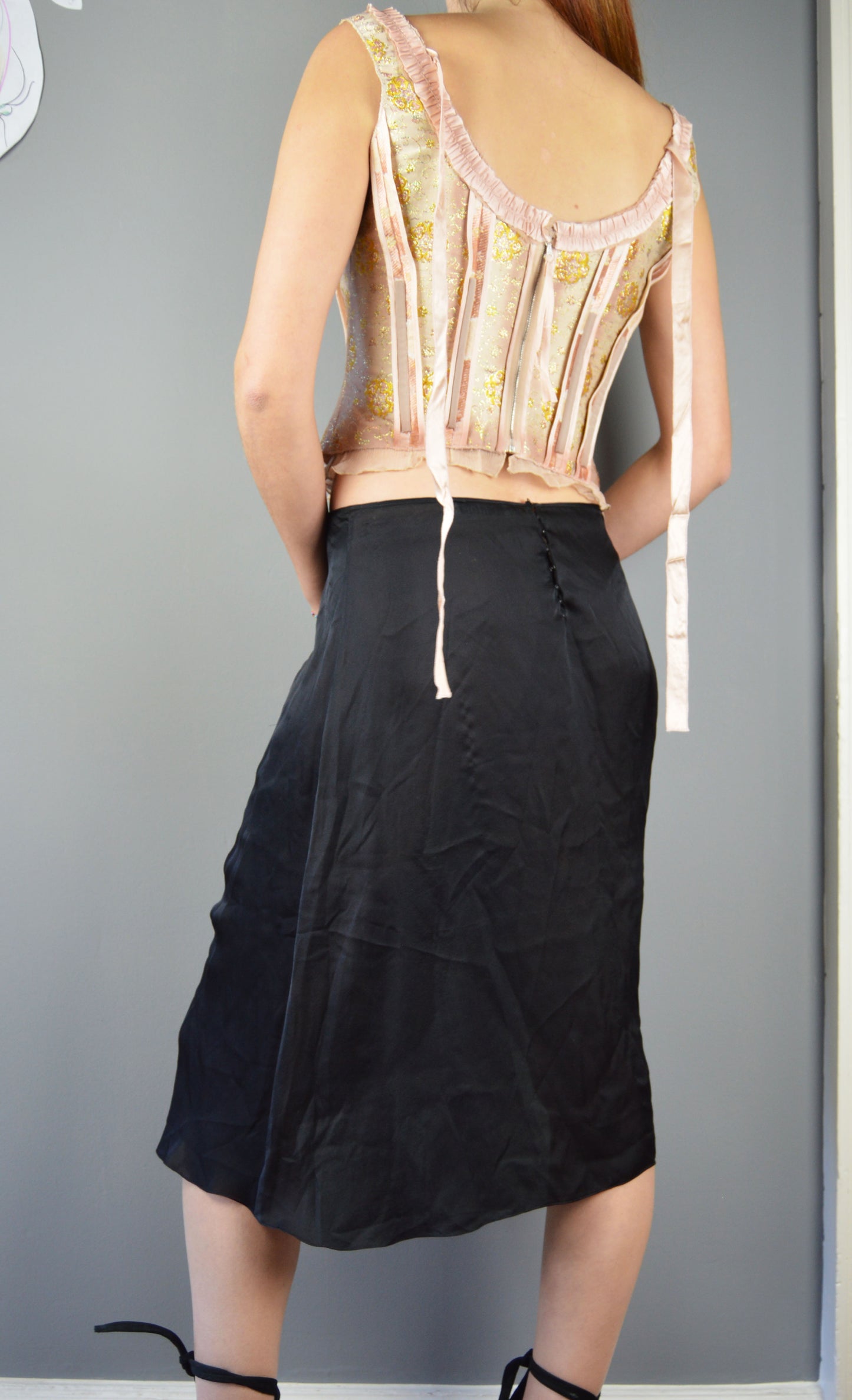 Prada Pink and Gold Corset