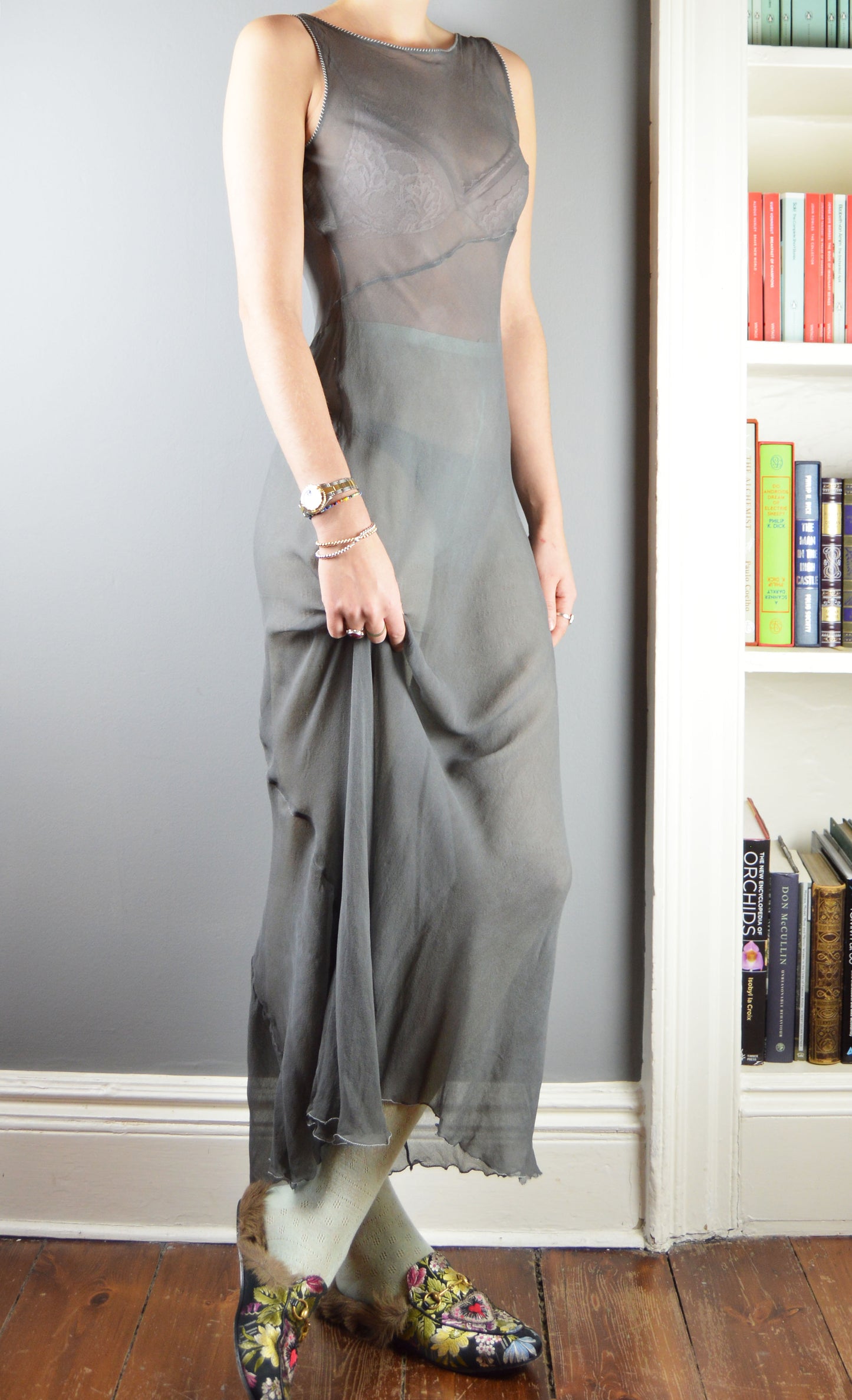 Vintage Alberta Ferretti Bias Cut Silk Dress