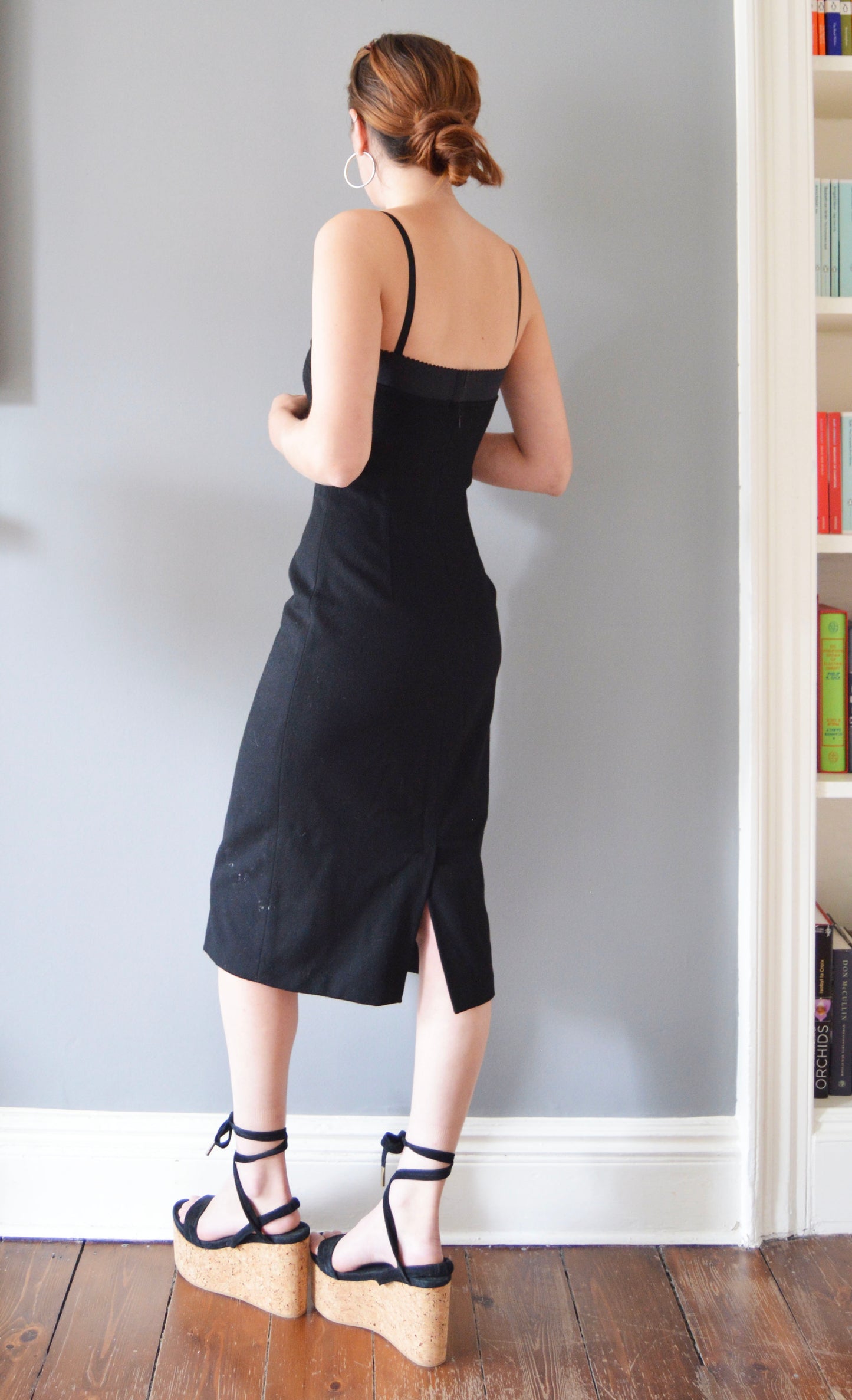 Vintage D&G Black Wool Dress