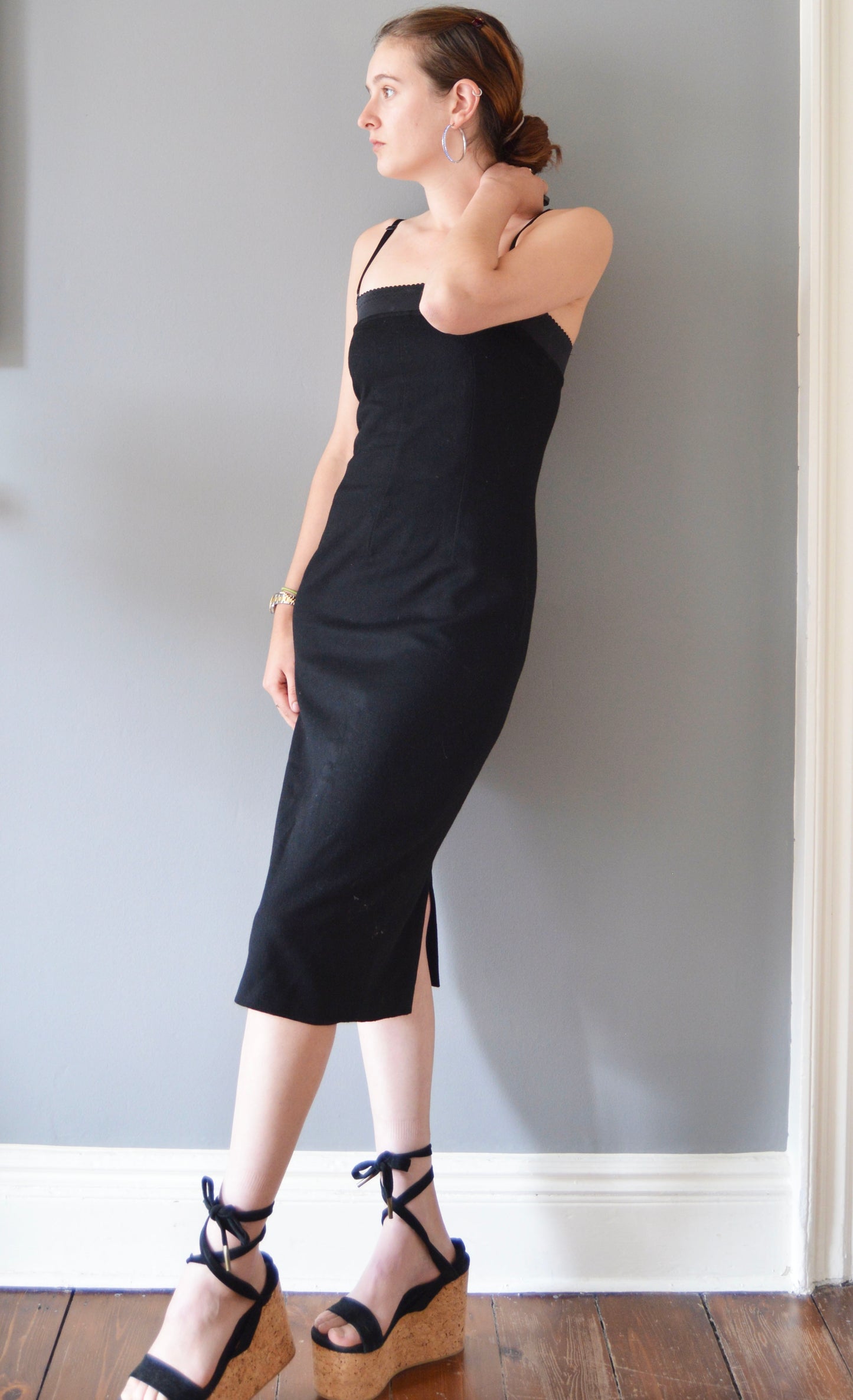 Vintage D&G Black Wool Dress