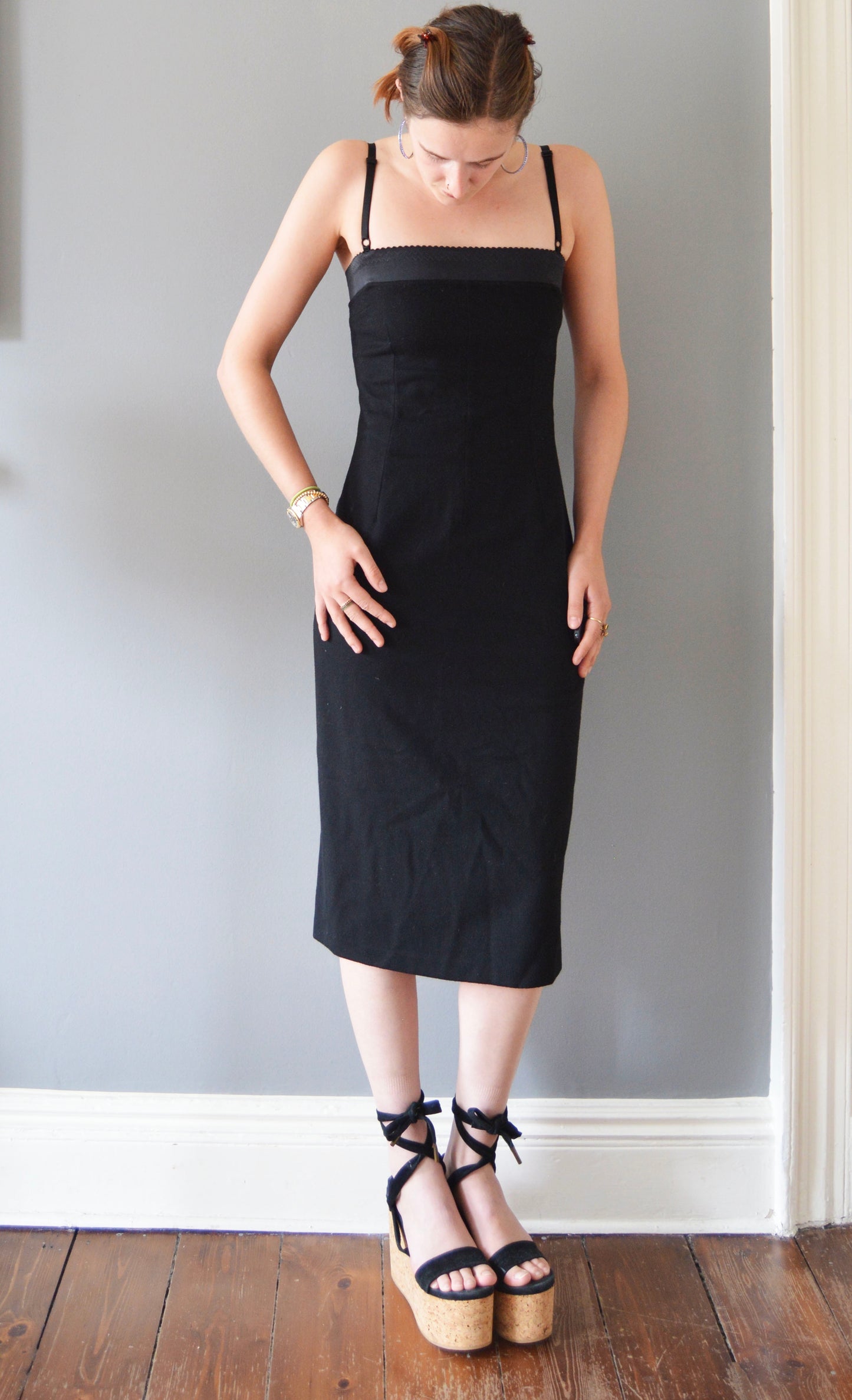 Vintage D&G Black Wool Dress