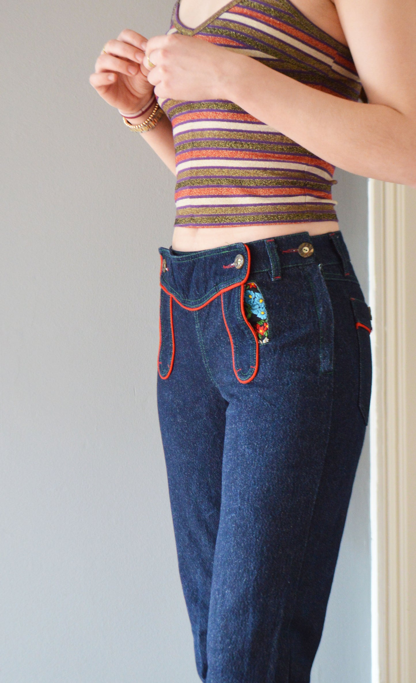 Vintage D&G Embroidered Jeans