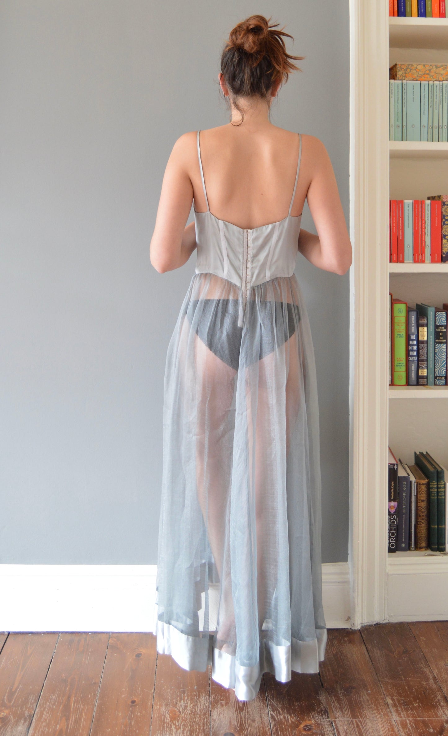 Vintage Dries Van Noten S/S 1995 Blue Silk Dress