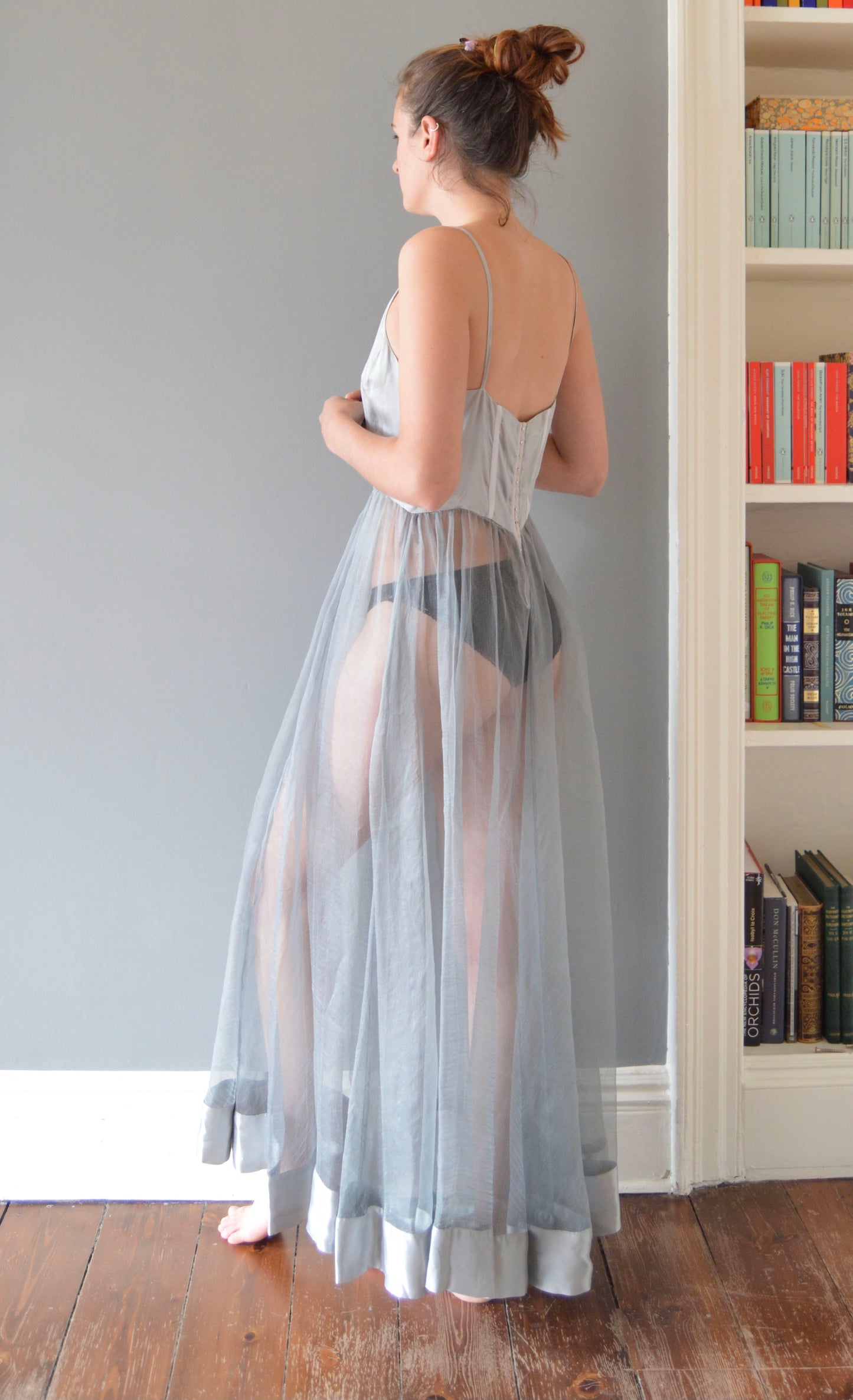 Vintage Dries Van Noten S/S 1995 Blue Silk Dress