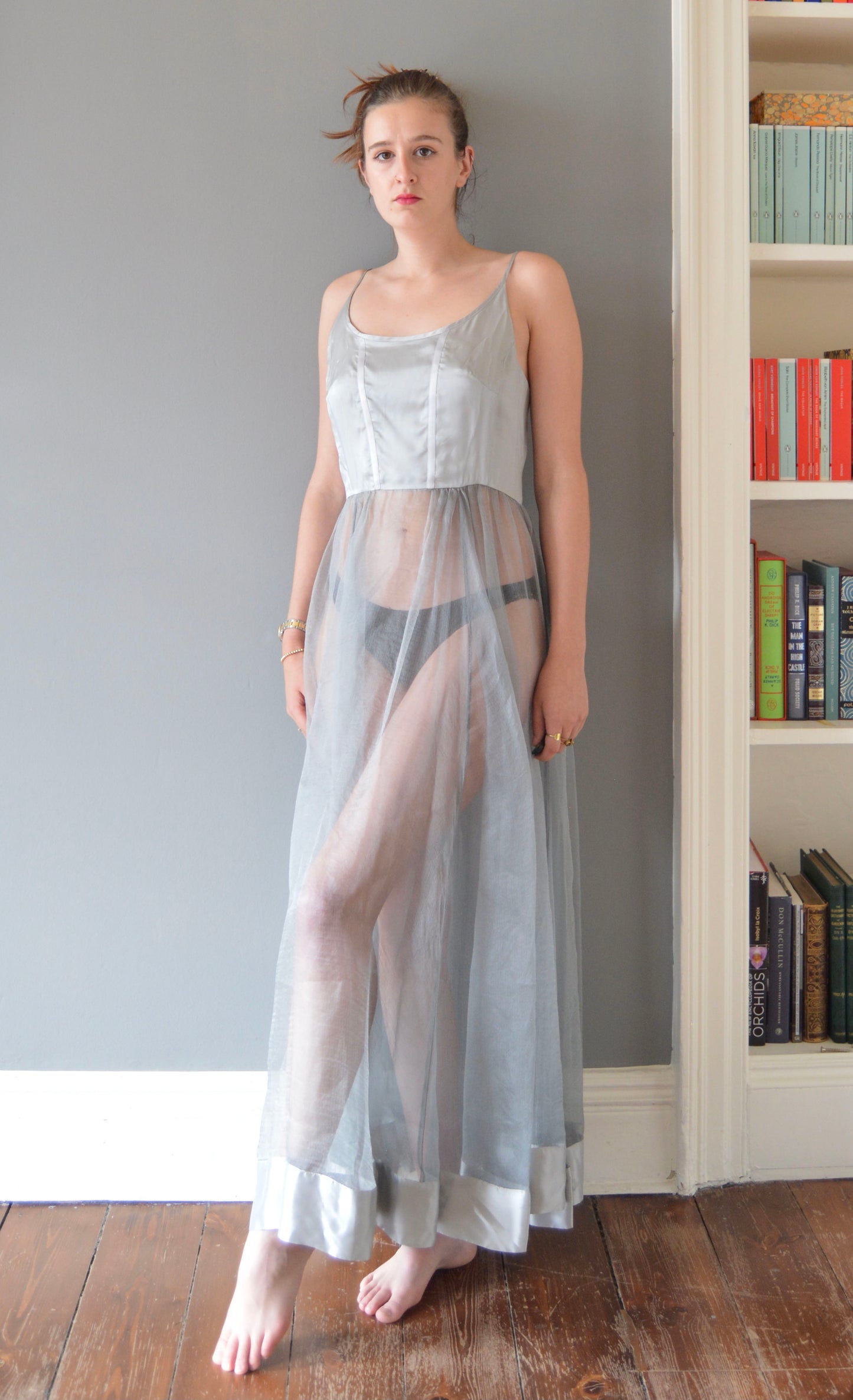 Vintage Dries Van Noten S/S 1995 Blue Silk Dress