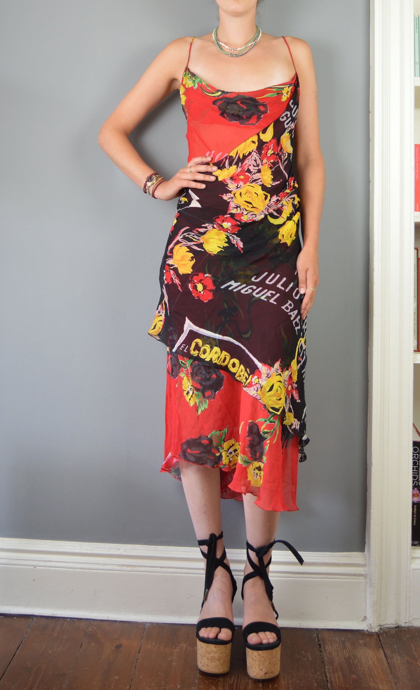 Vintage Iceberg Silk Midi Dress