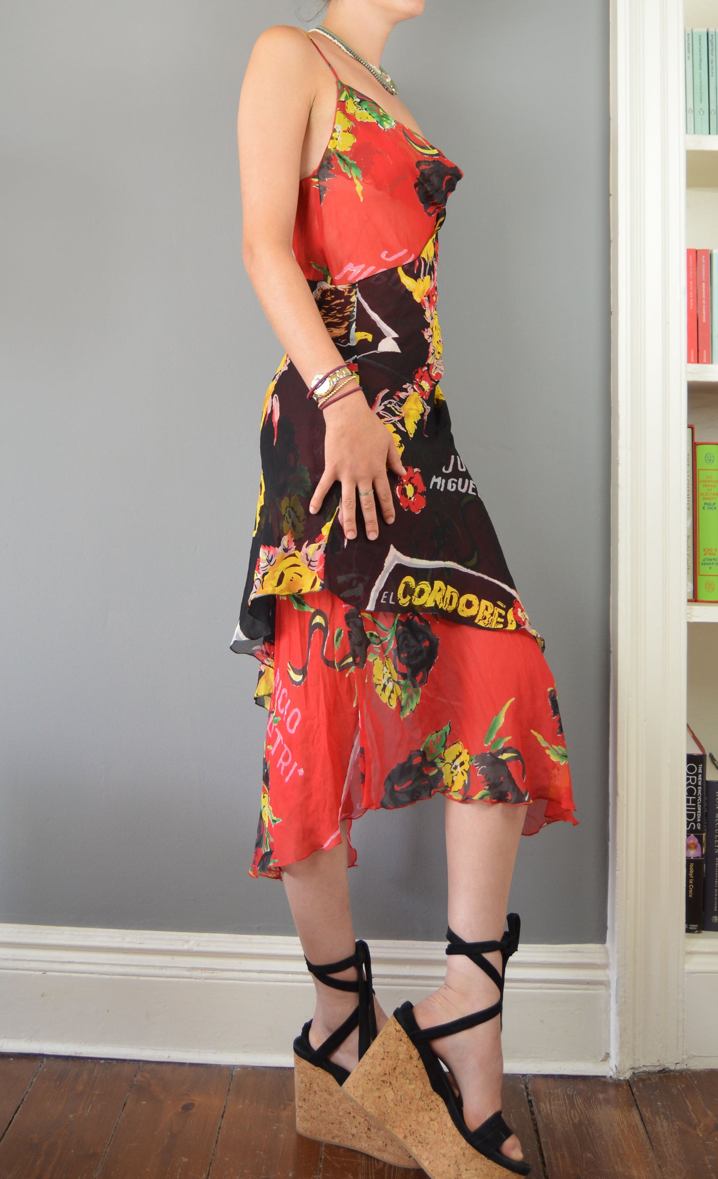 Vintage Iceberg Silk Midi Dress