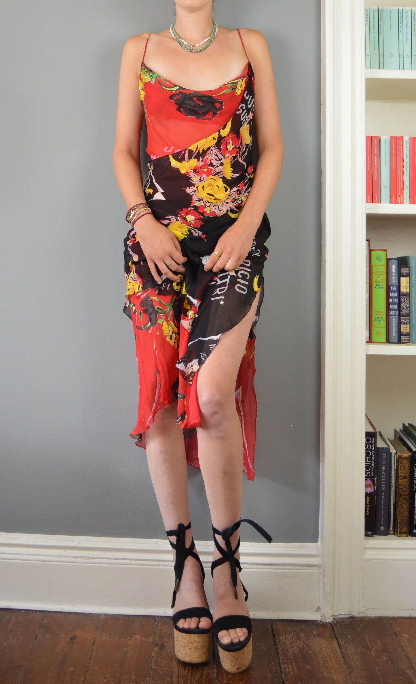 Vintage Iceberg Silk Midi Dress