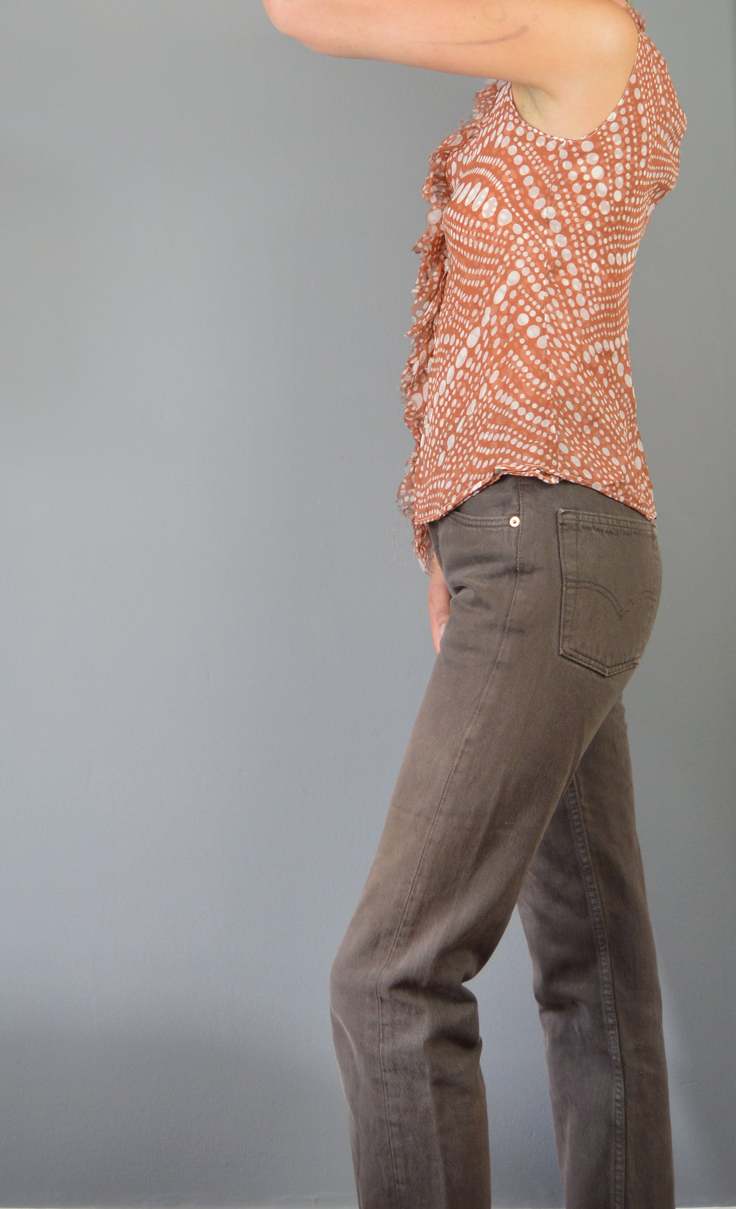 Vintage Marni Polka Dot Silk Blouse