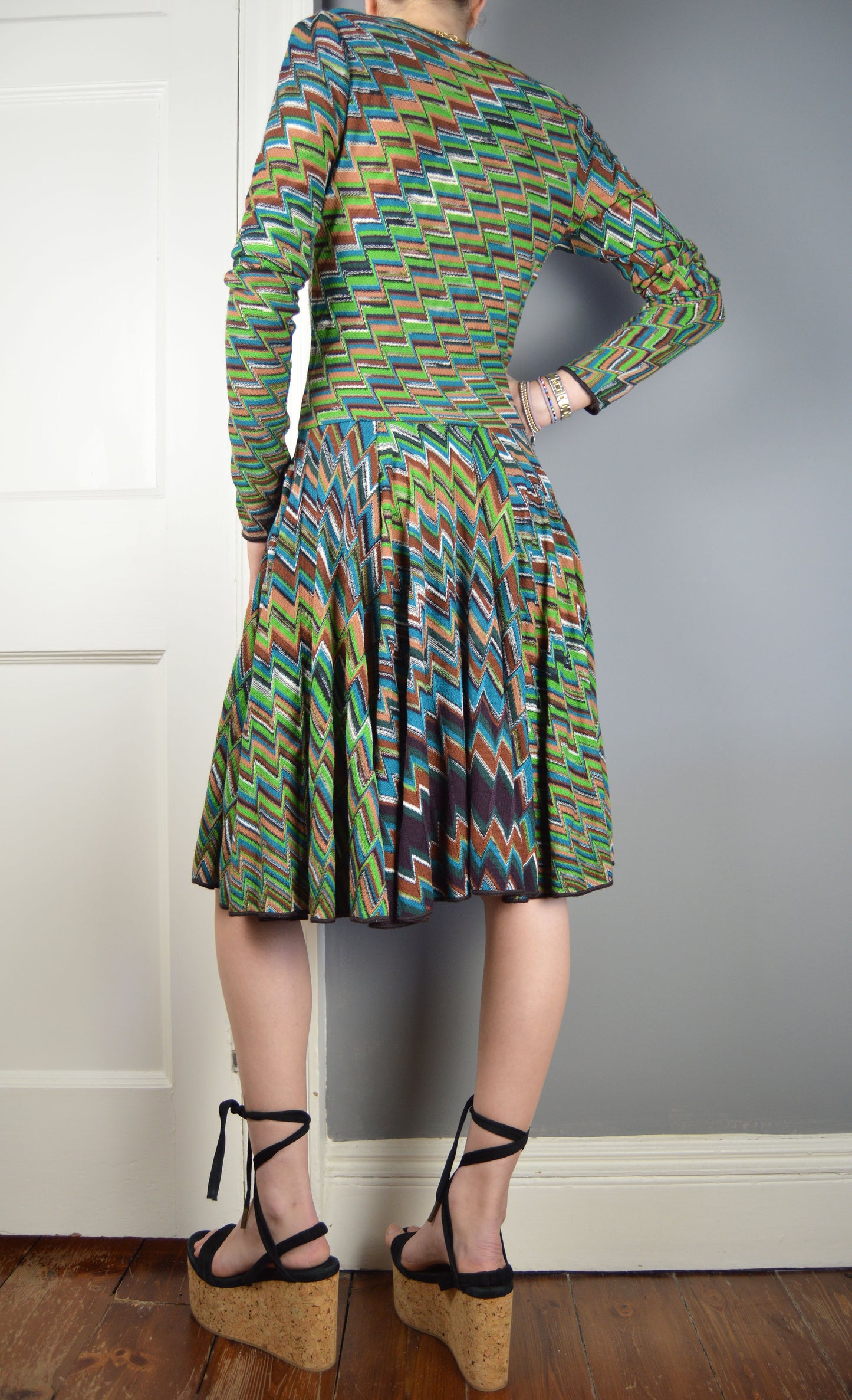 Vintage Missoni Green Knitted Dress