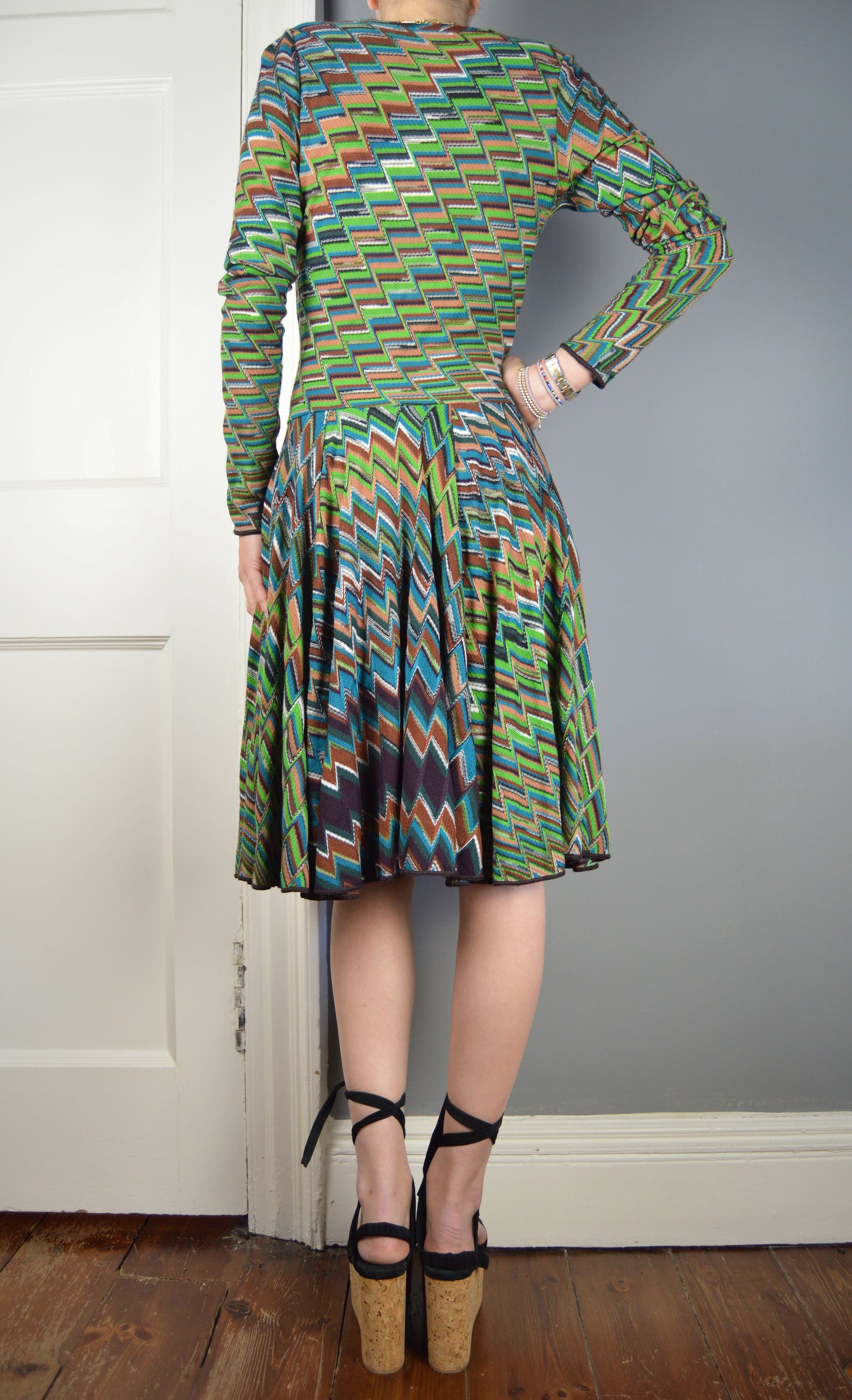 Vintage Missoni Green Knitted Dress