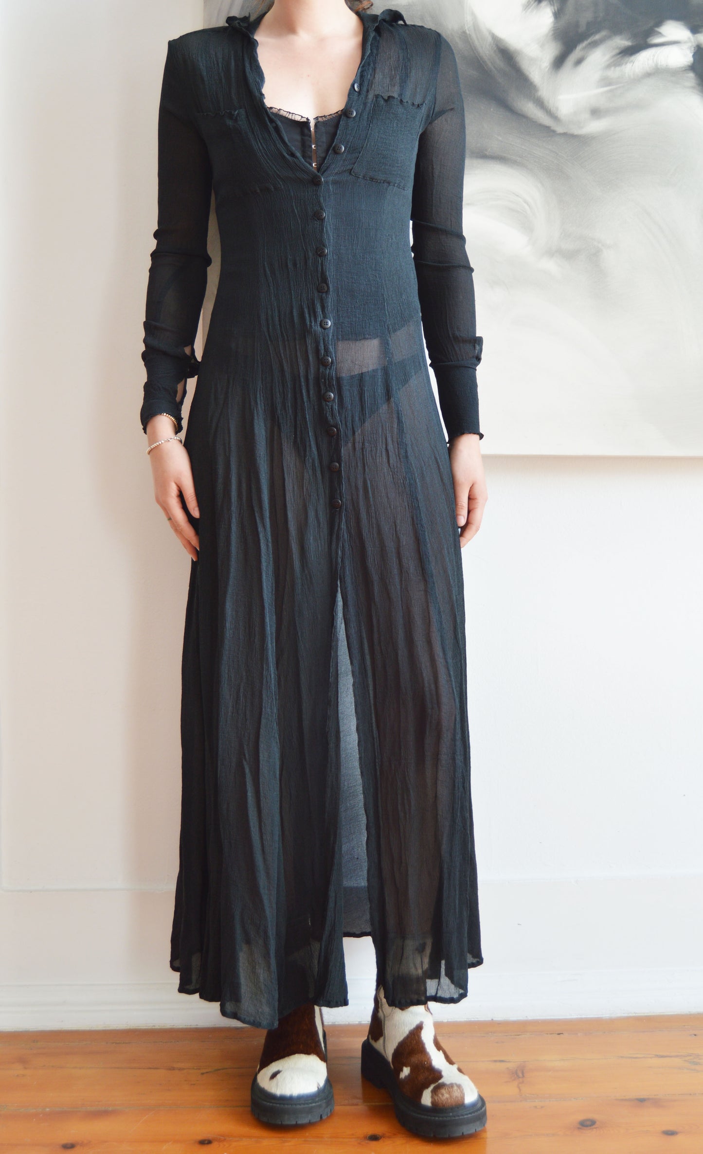 Vintage Plein Sud Jeans Silk Shirtdress