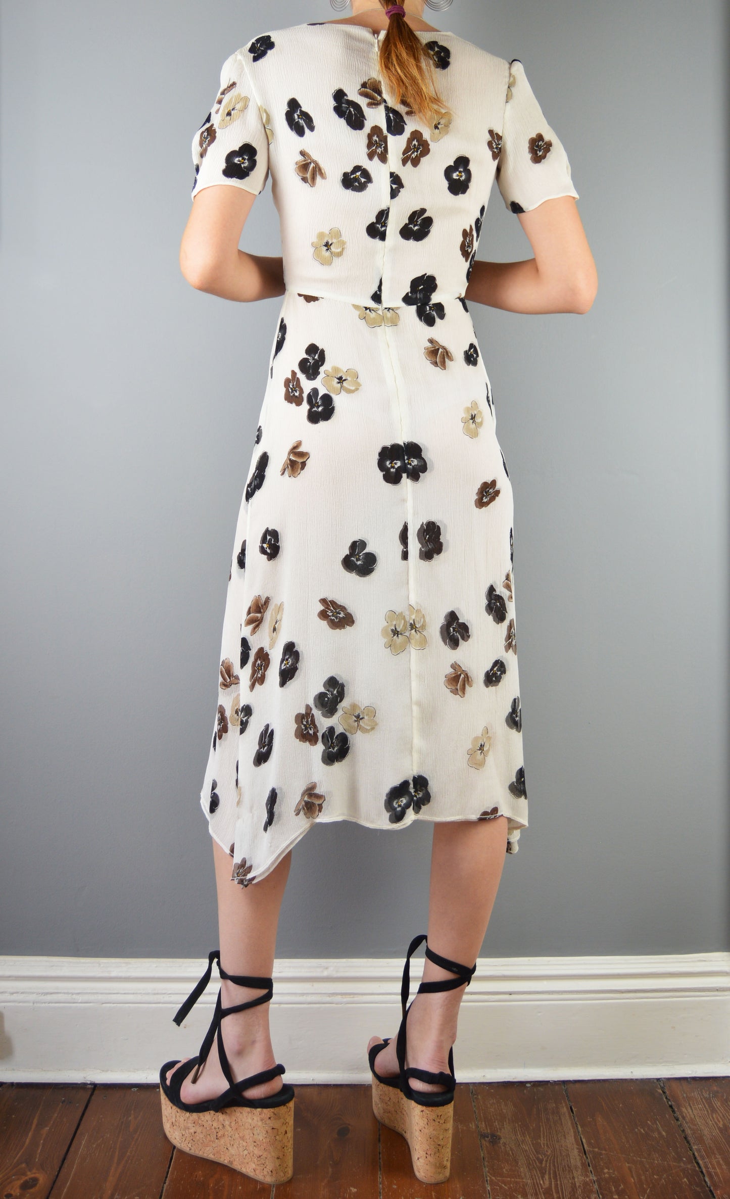 Vintage Prada F/W 2000 Silk Floral Dress