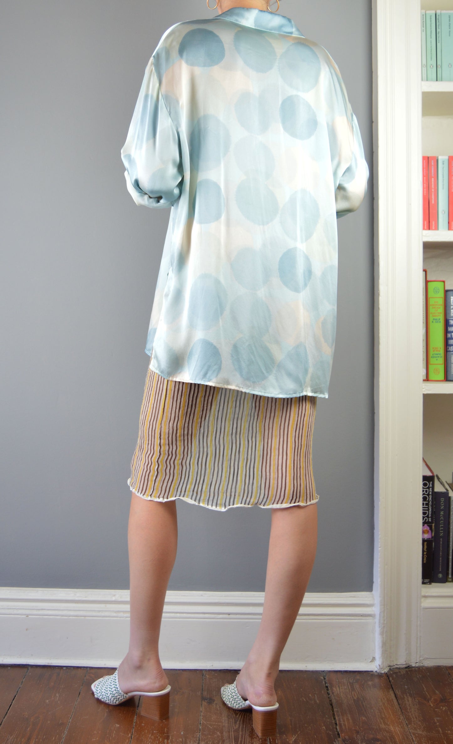 Vintage Prada Fall 2000 Silk Striped Skirt