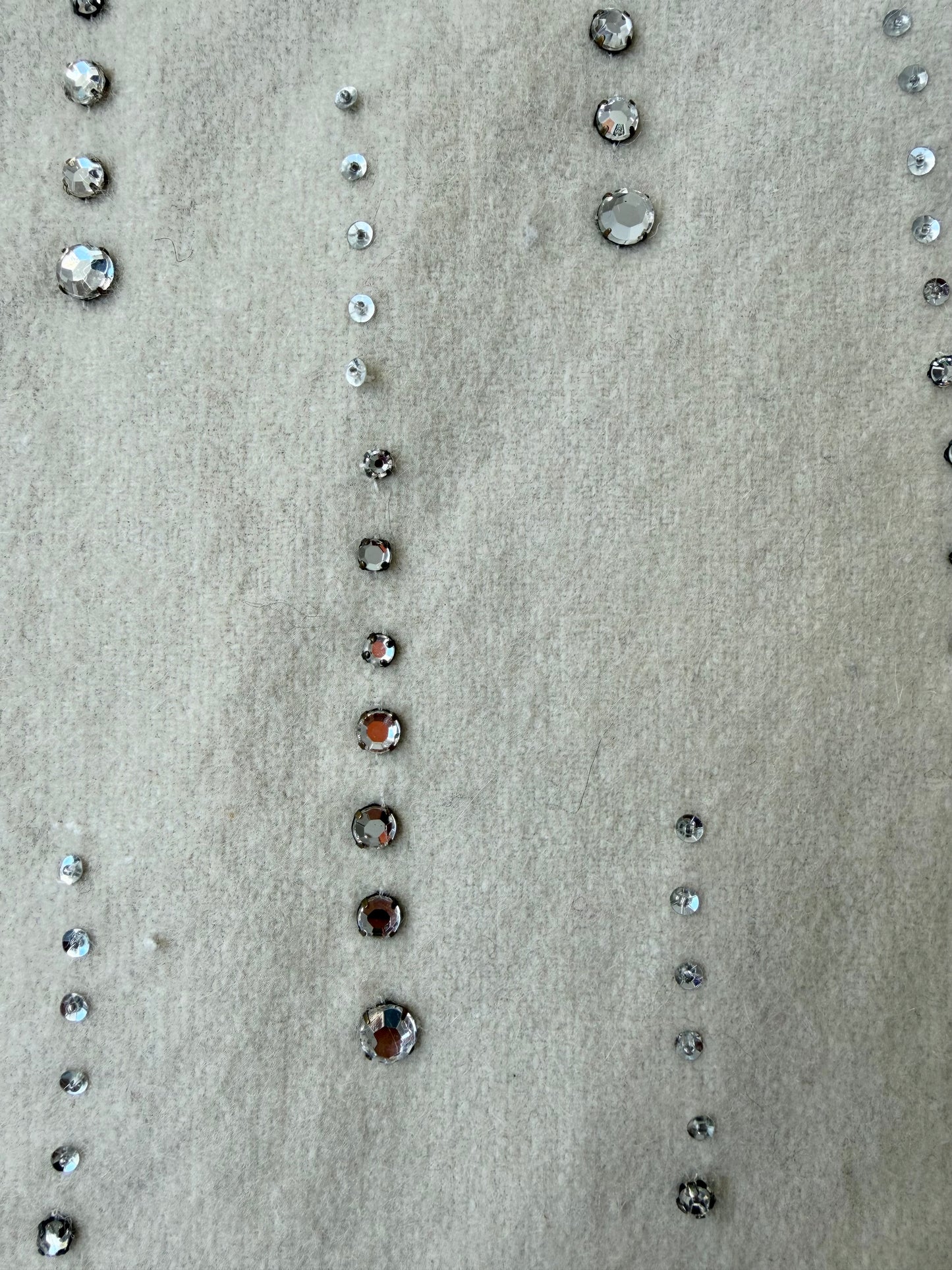 Vintage Marni F/W 2000 White Wool Skirt with Embellishments