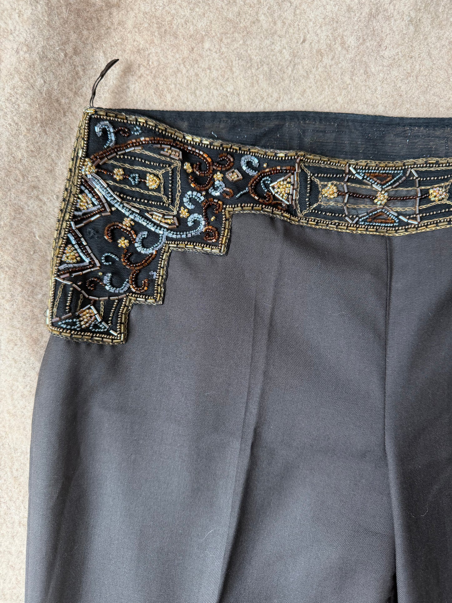 Vintage Chloé F/W 2000 Beaded Waist Trousers