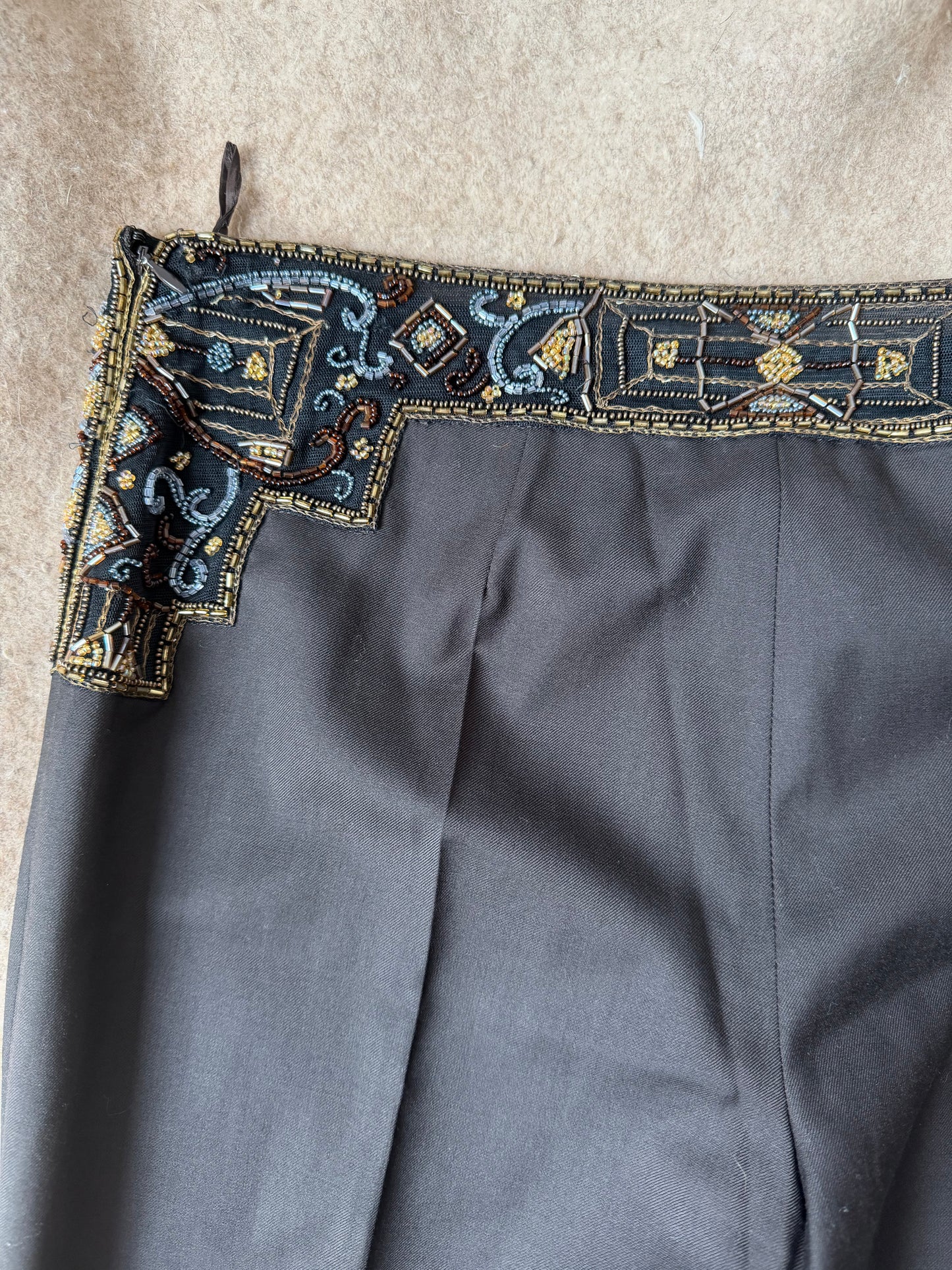 Vintage Chloé F/W 2000 Beaded Waist Trousers