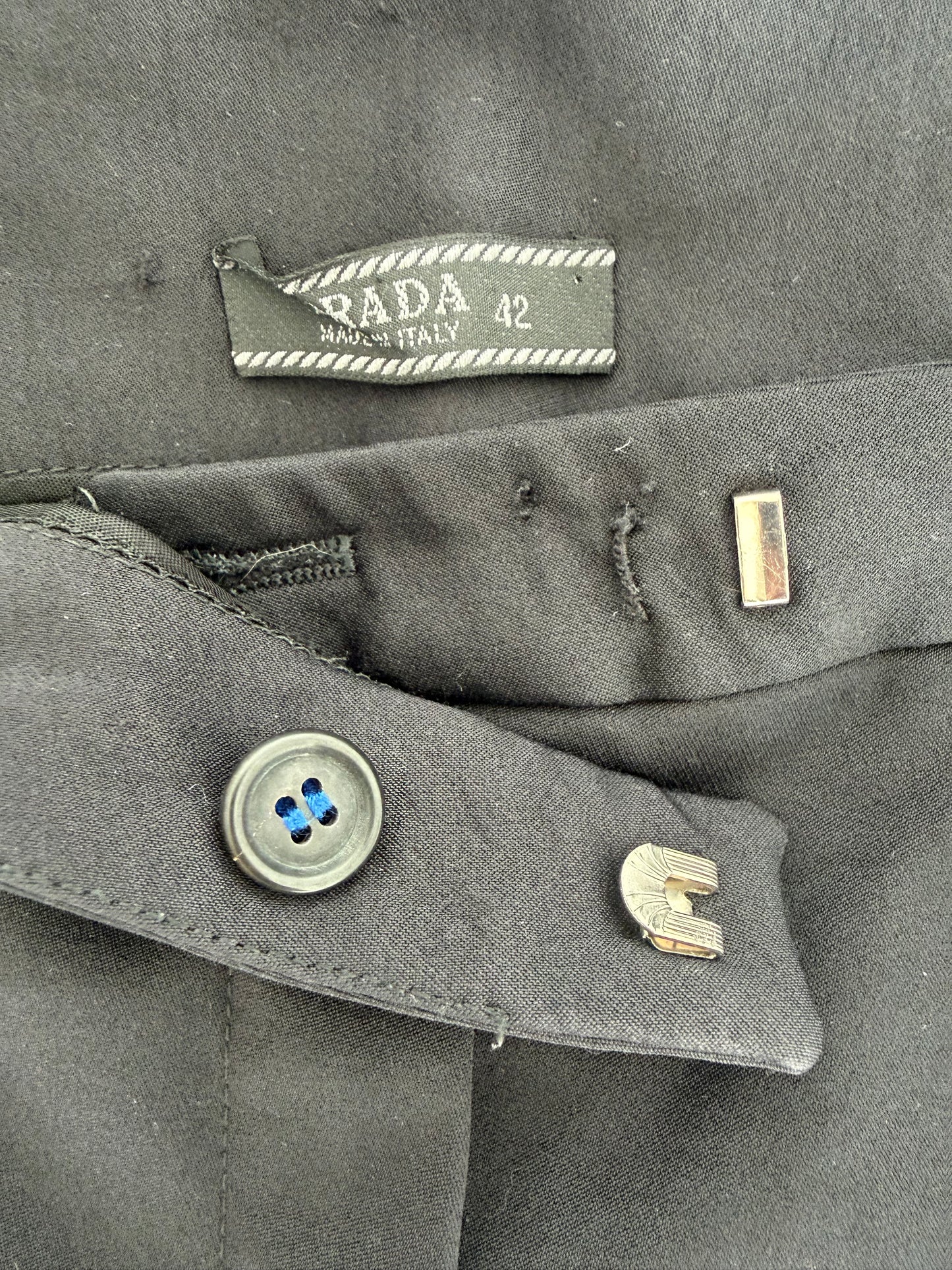 Vintage Prada Black Trousers with Panels