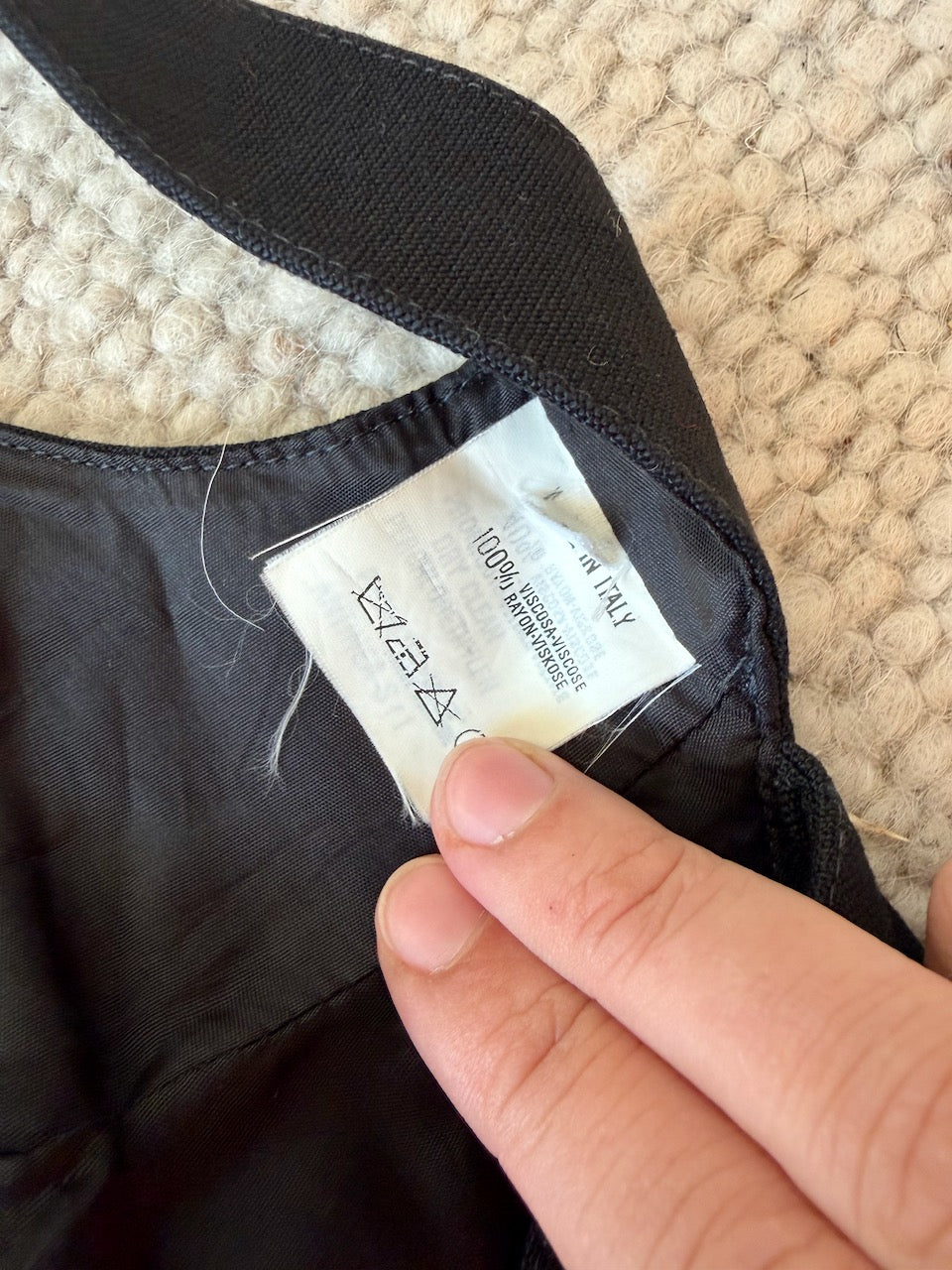 Vintage Emporio Armani Black Lace Up Waistcoat