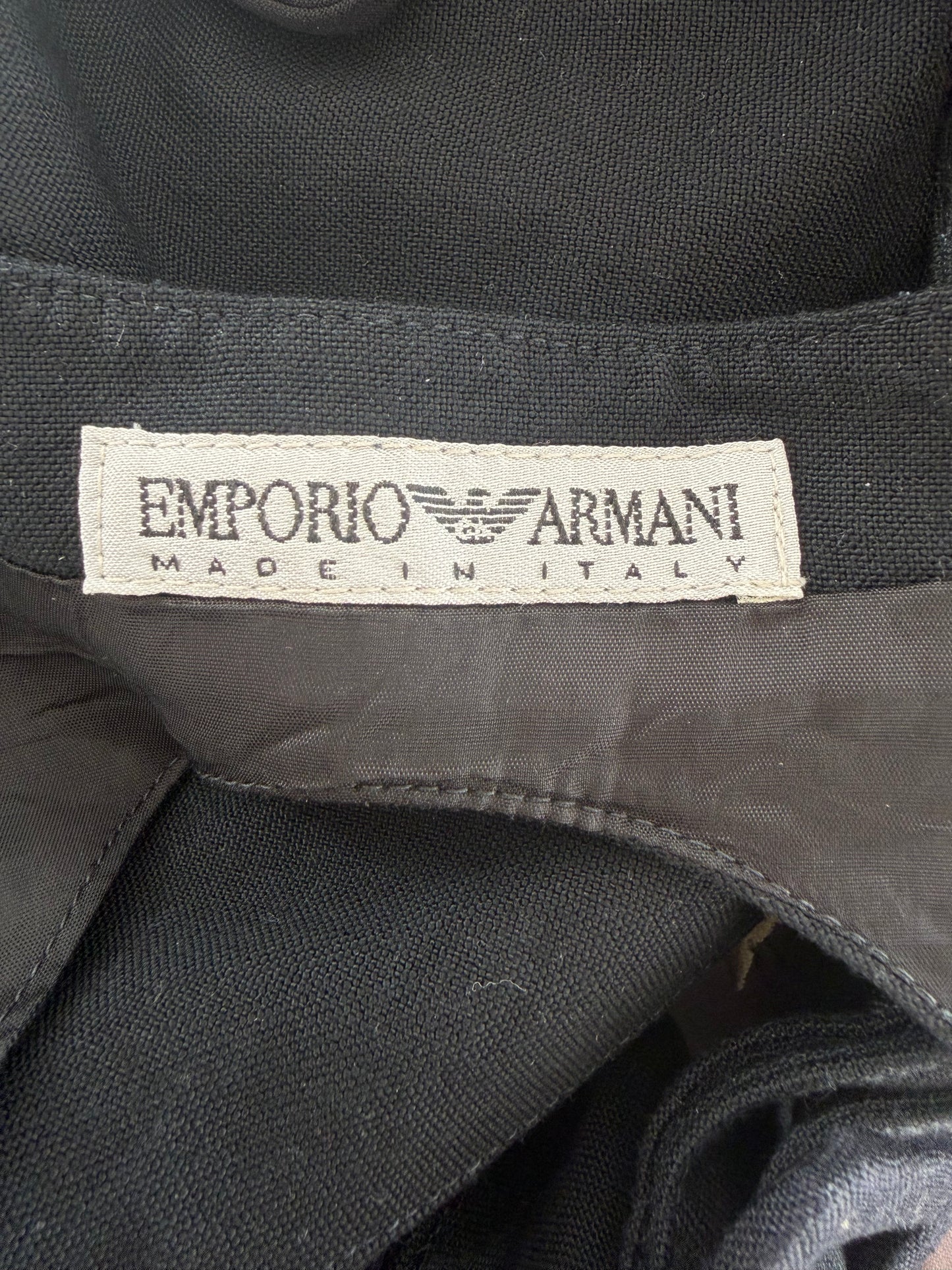 Vintage Emporio Armani Black Lace Up Waistcoat