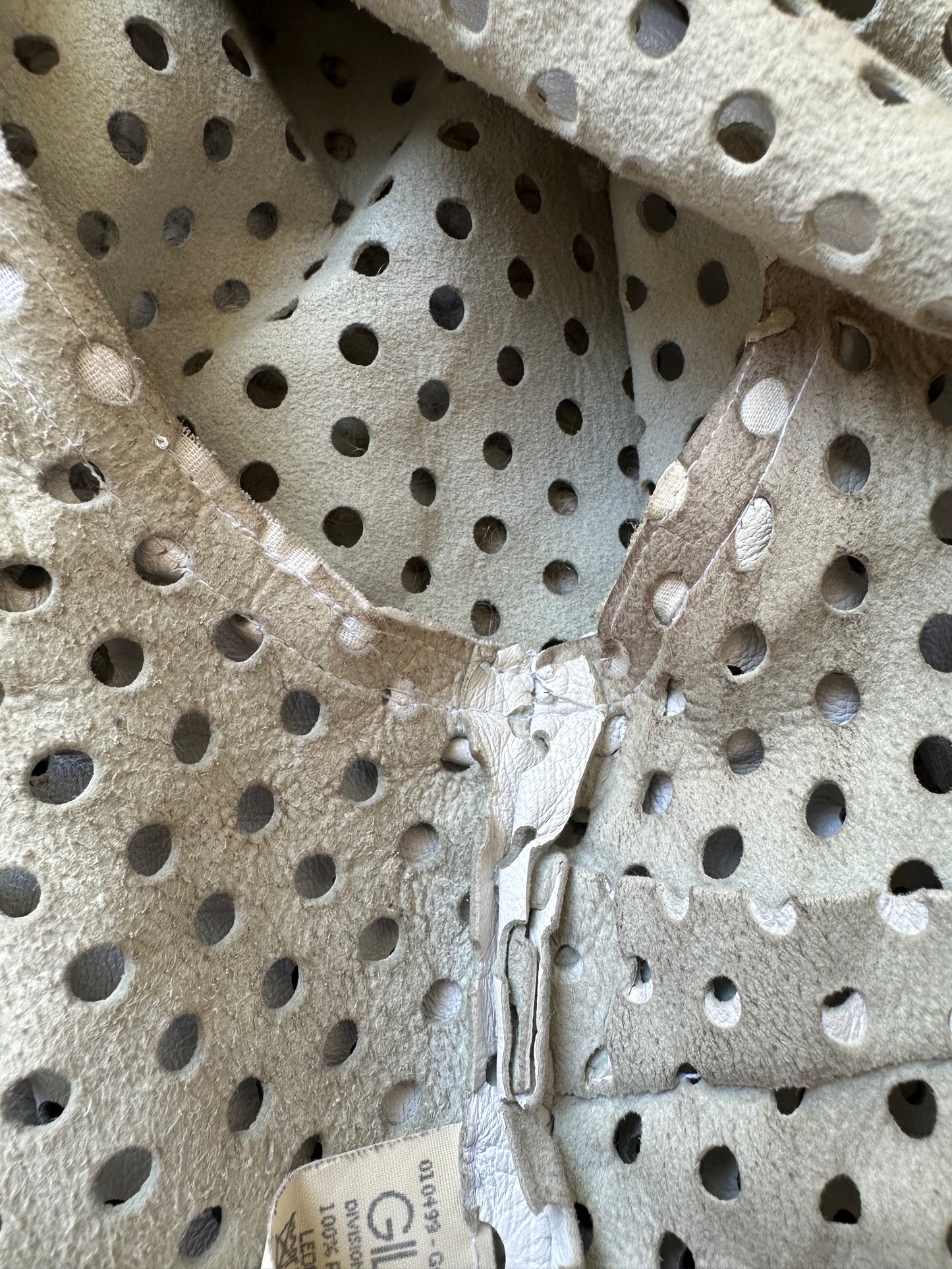 Vintage Iceberg Perforated Leather Jacket