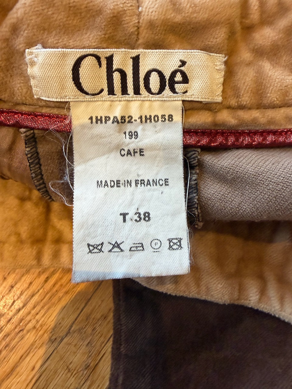 Vintage Chloé F/W 2001 Brown Velvet Trousers