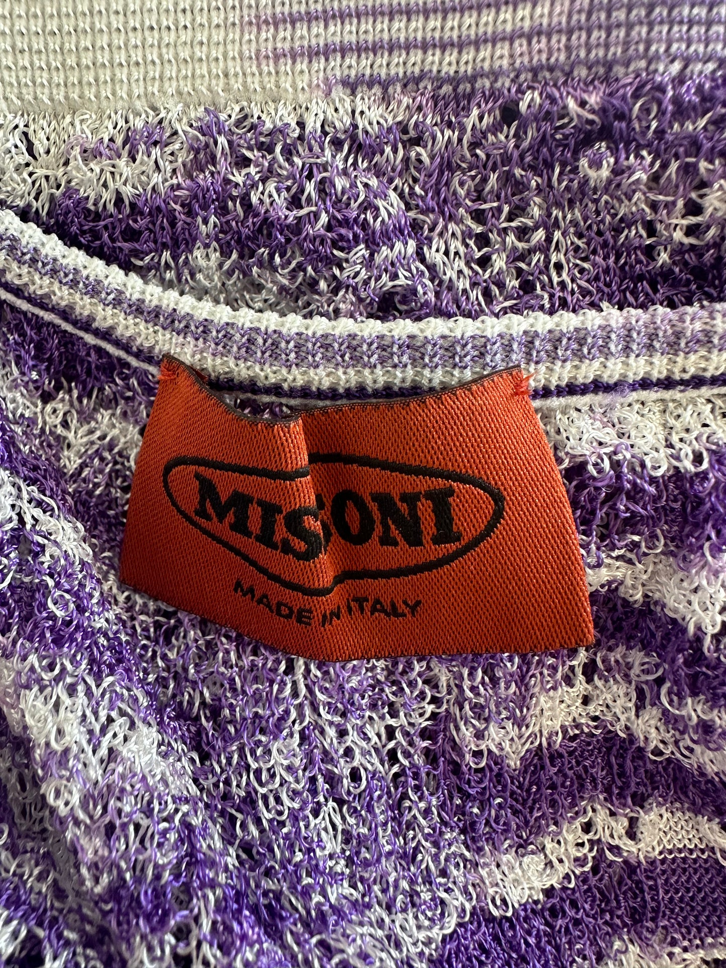 M Missoni Purple Knitted Backless Top