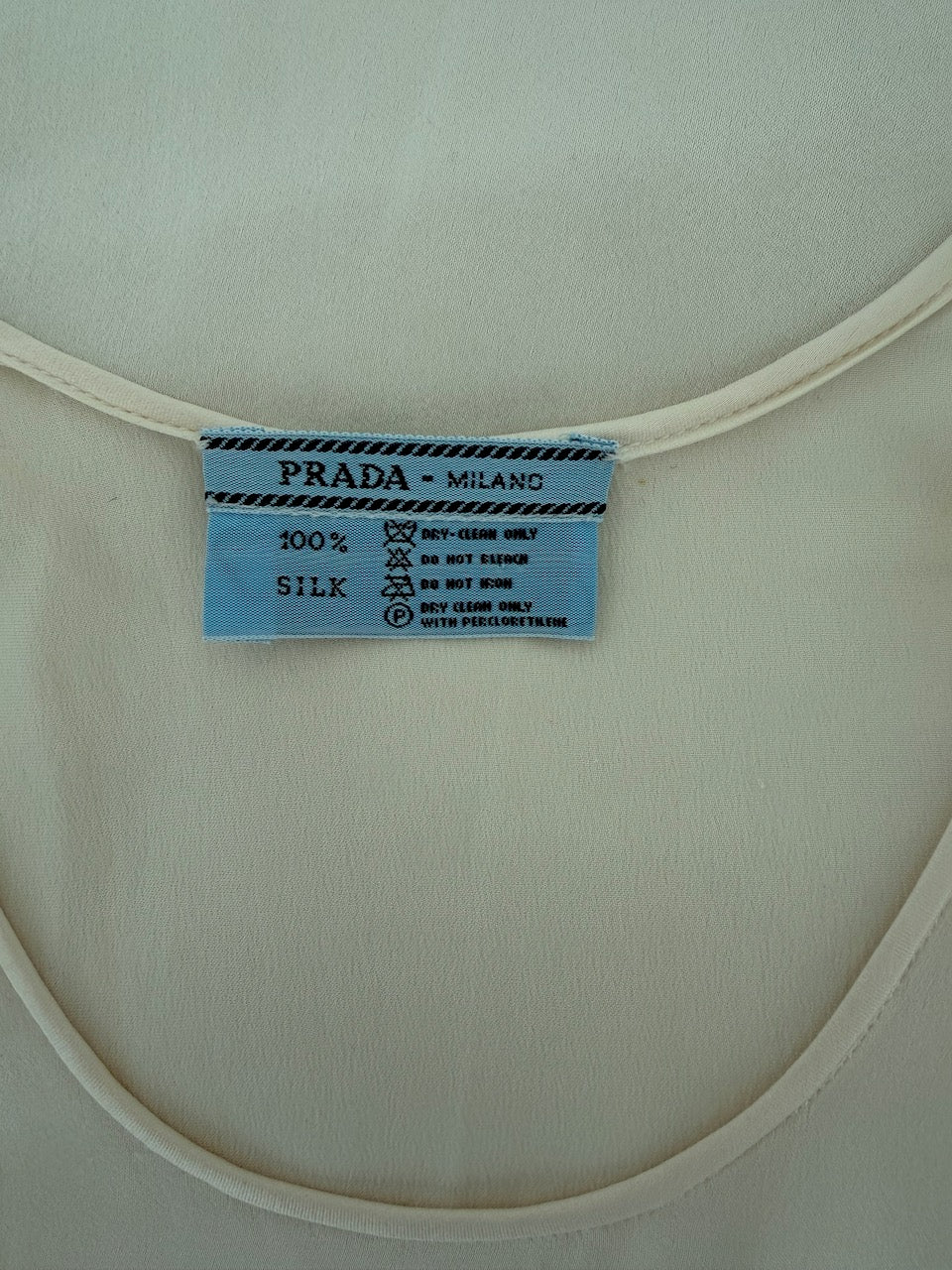 Vintage Prada 1994 White Silk Dress