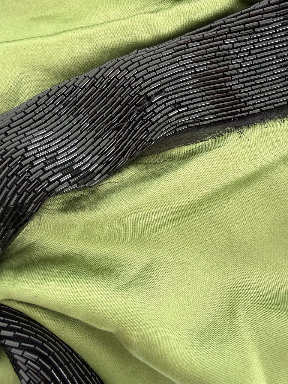 Vintage Chloé S/S 2005 Beaded Green Silk Camisole