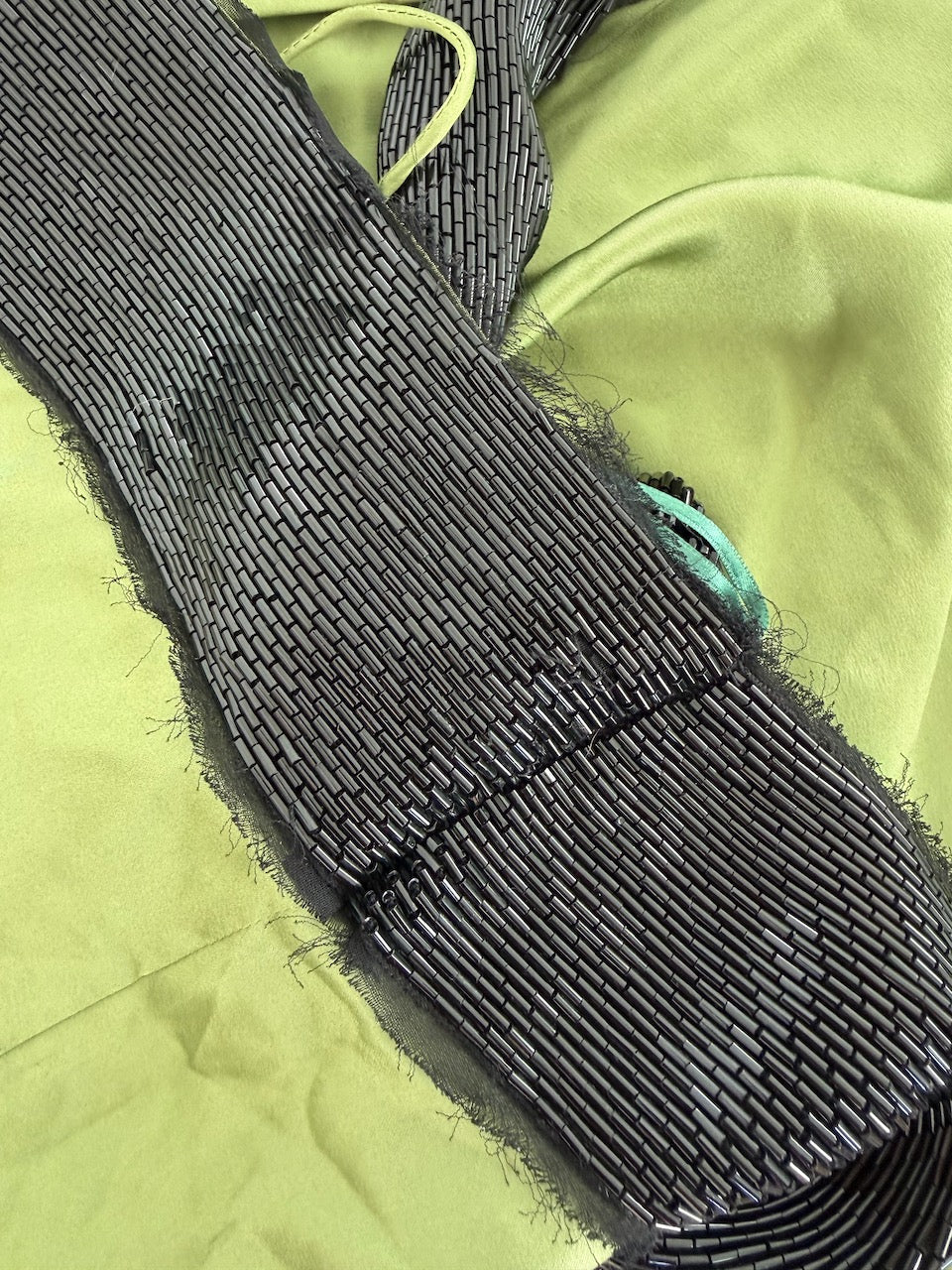 Vintage Chloé S/S 2005 Beaded Green Silk Camisole