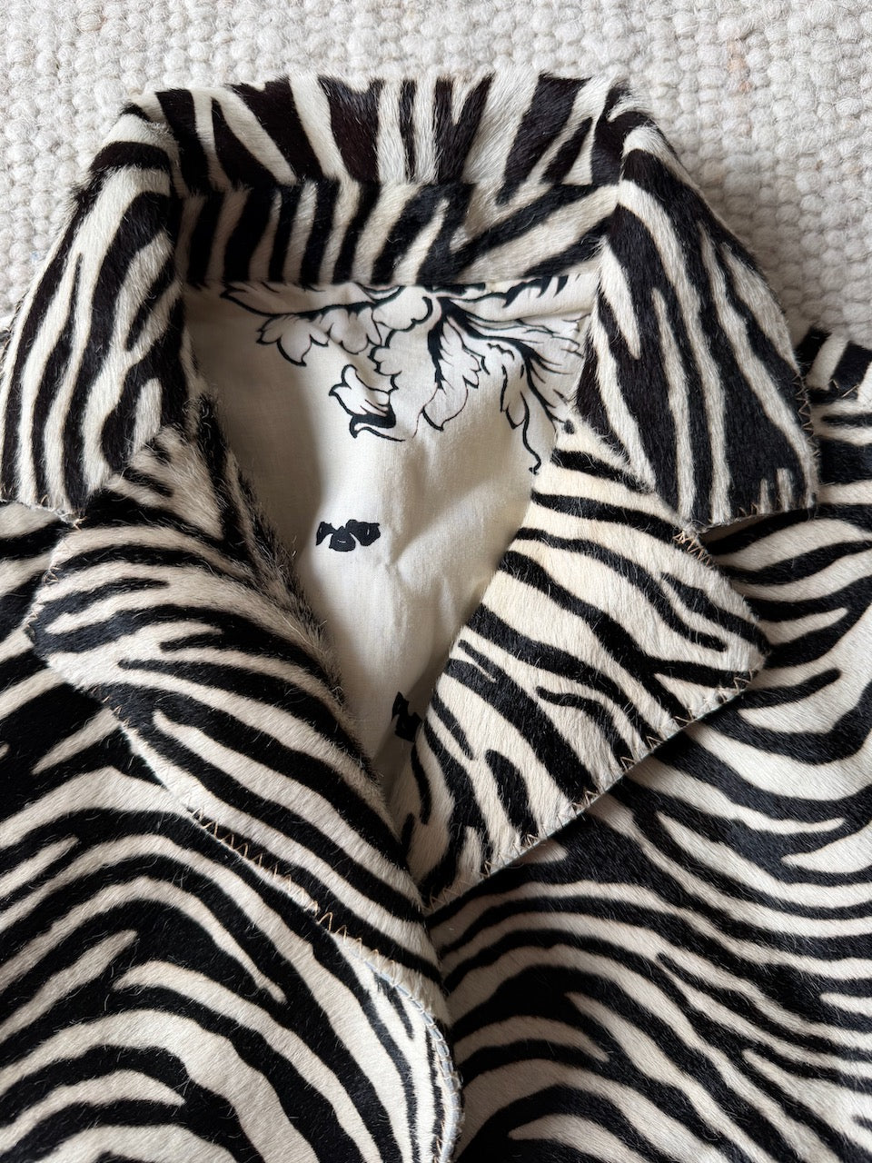 Vintage Marni F/W 1999 Pony Hair Zebra Print Jacket
