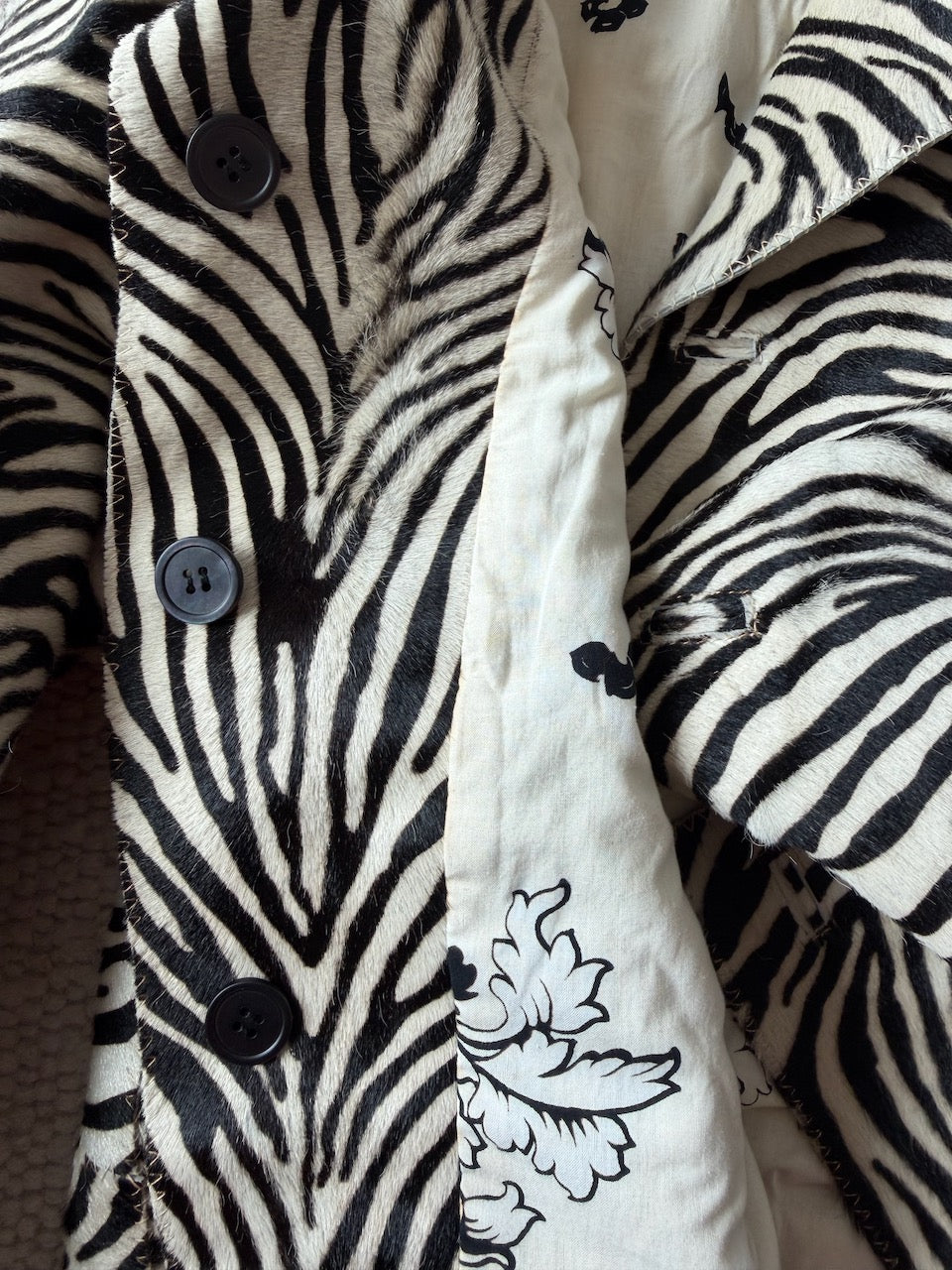 Vintage Marni F/W 1999 Pony Hair Zebra Print Jacket
