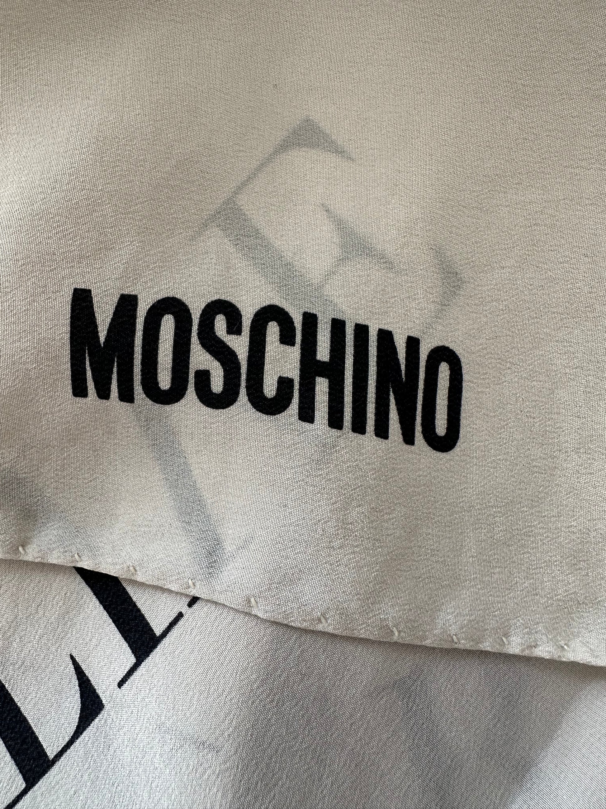 vintage moschino silk scarf