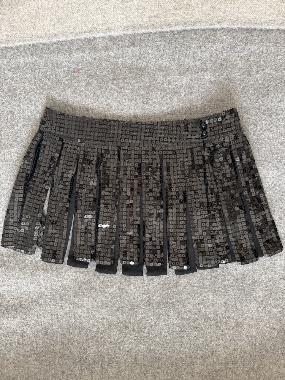 Vintage Emporio Armani Black Sequin Skirt Belt