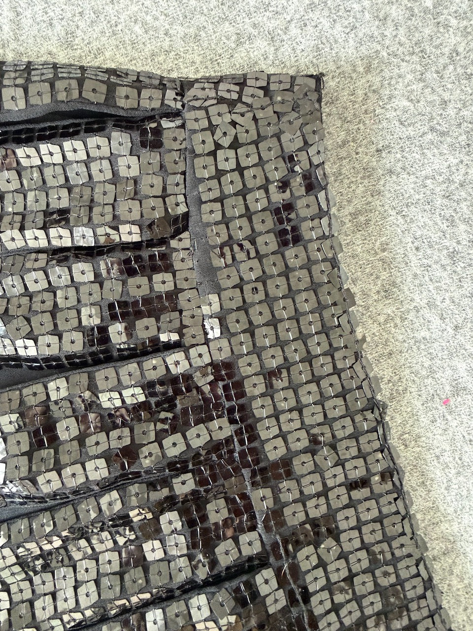 Vintage Emporio Armani Black Sequin Skirt Belt