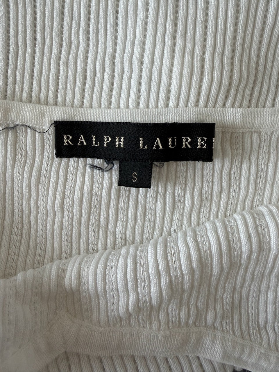 Ralph Lauren White Knitted Halter Top
