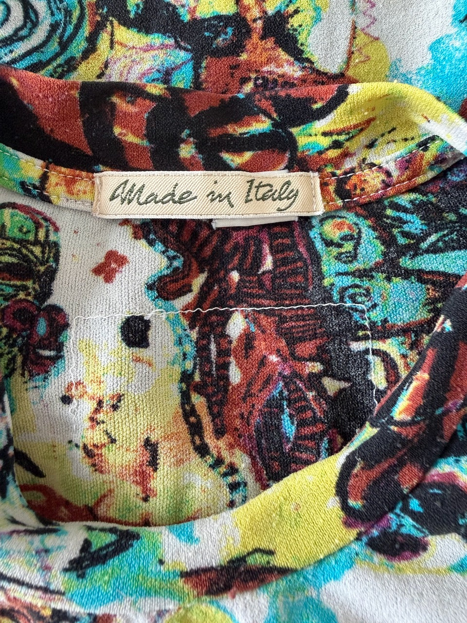 Vintage Jean Paul Gaultier JPG Jeans Basquiat Print Top