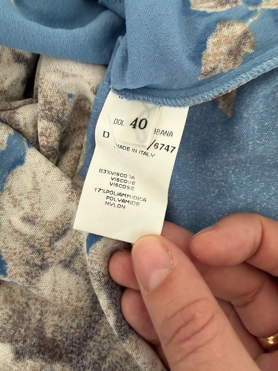 Vintage Dolce & Gabbana S/S 1997 Blue Floral Shirt