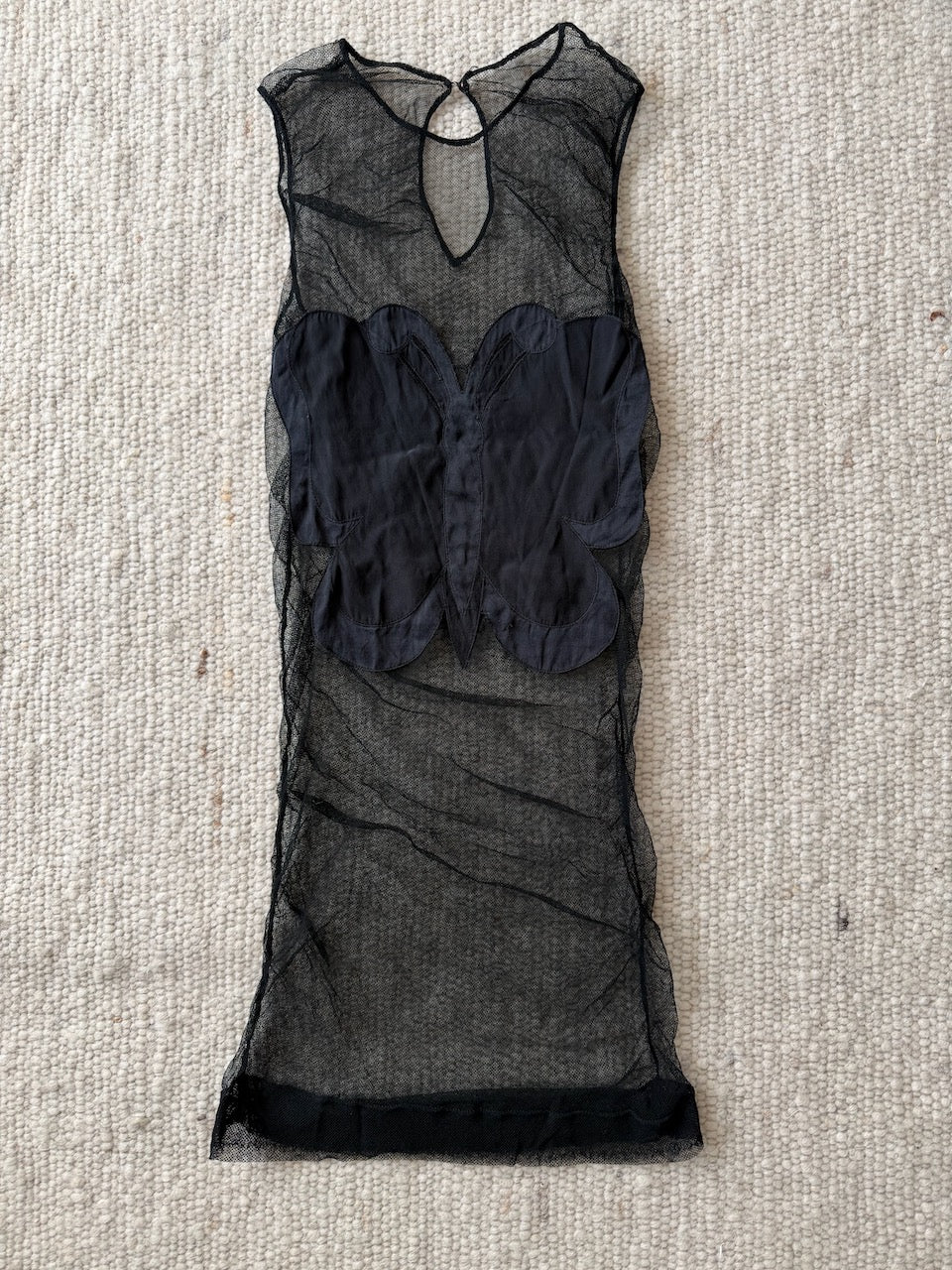 Vintage Dolce & Gabbana Black Mesh Butterfly Tank Top