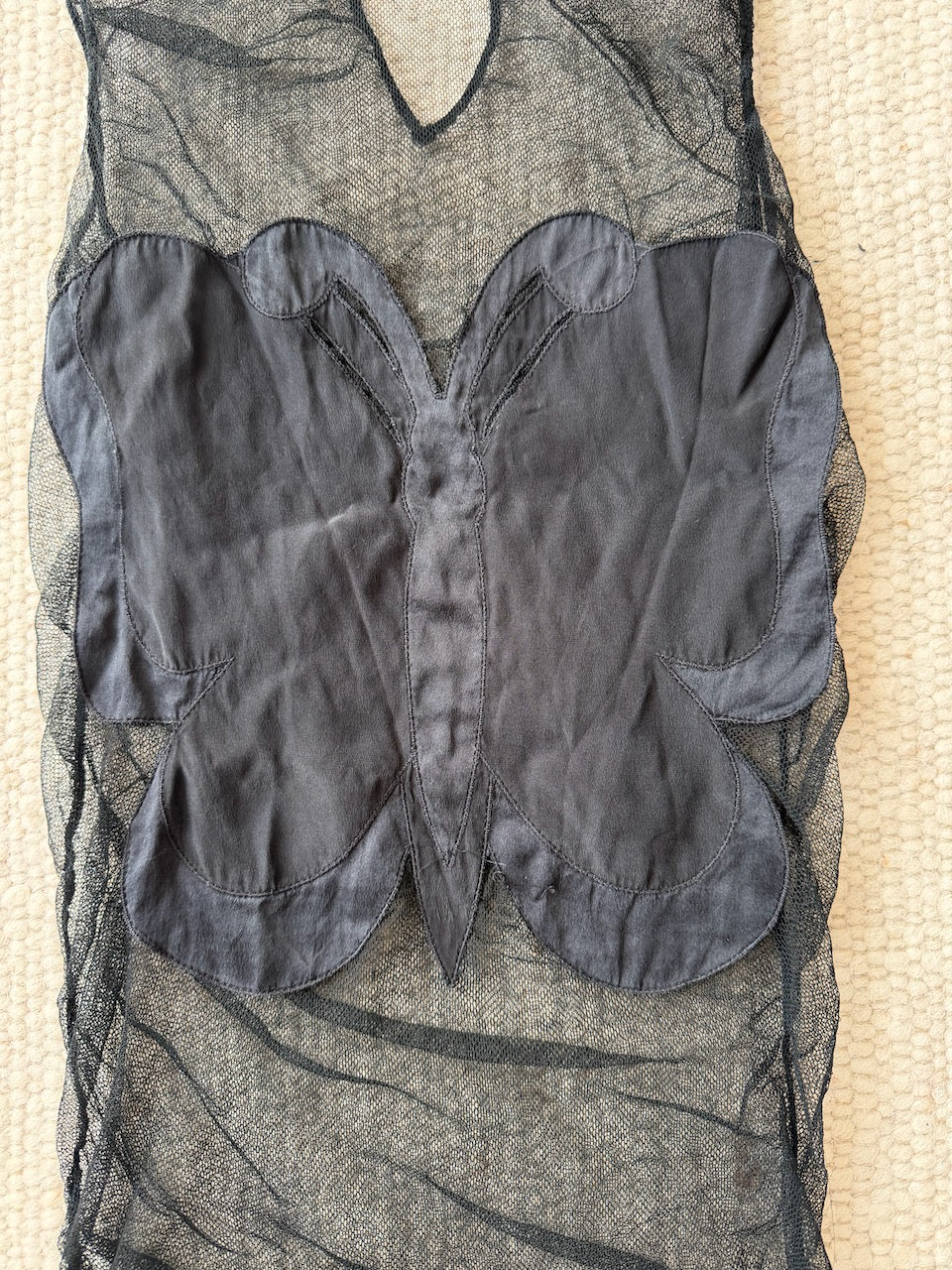 Vintage Dolce & Gabbana Black Mesh Butterfly Tank Top